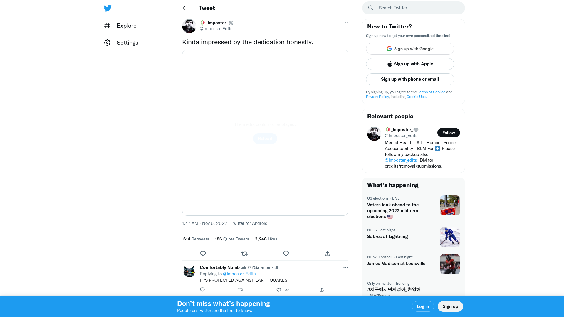 🥀_Imposter_🕸️ on Twitter: "Kinda impressed by the dedication honestly. https://t.co/svj4aNJKwf" / Twitter