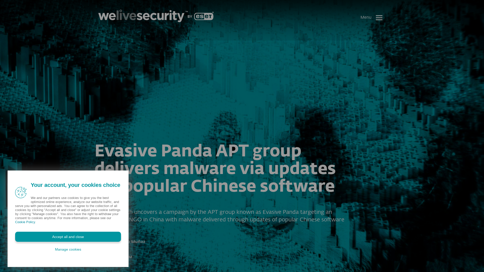 Evasive Panda APT group delivers malware via updates for popular Chinese software | WeLiveSecurity