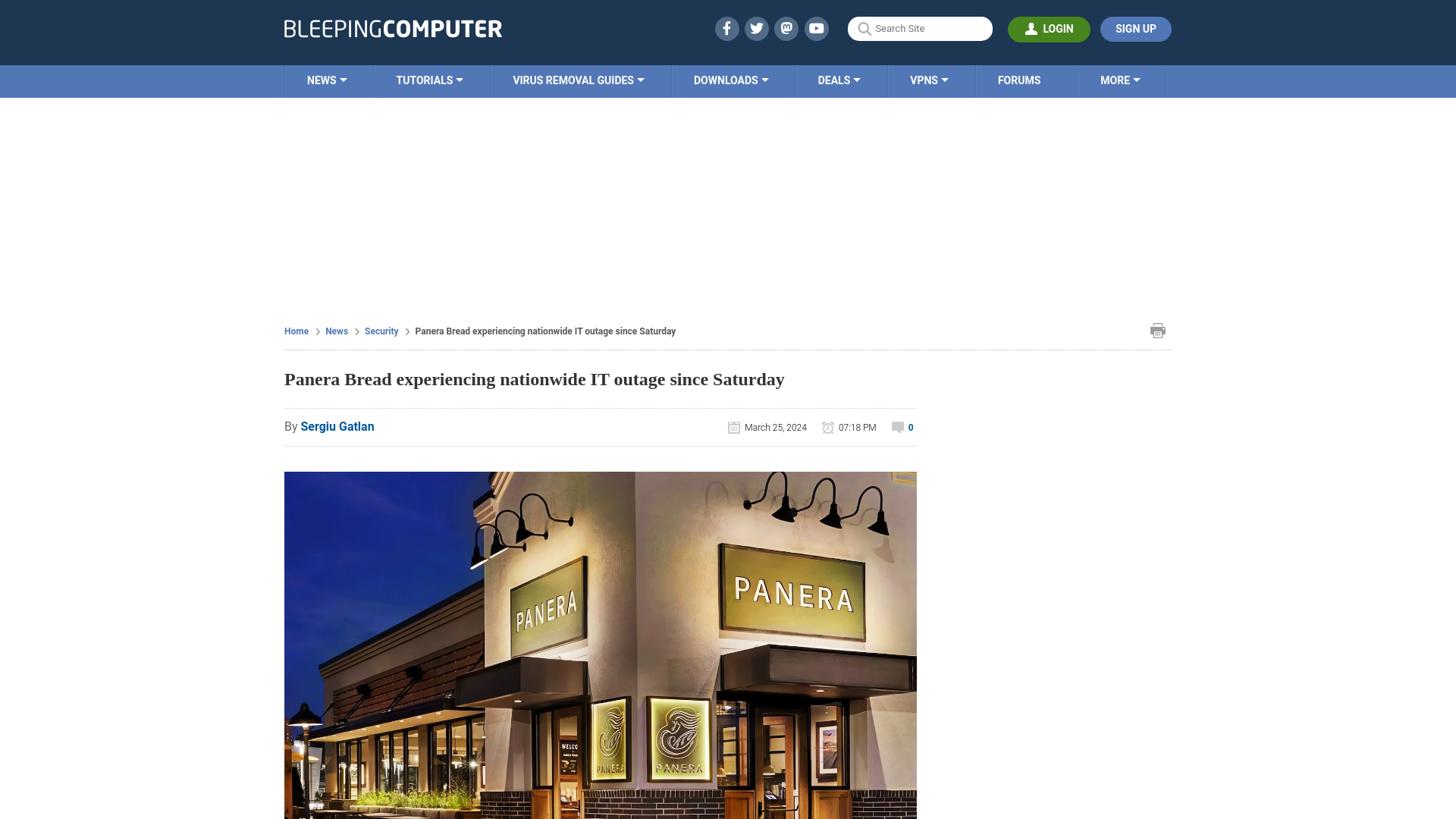 Panera Bread experiencing nationwide IT outage since Saturday