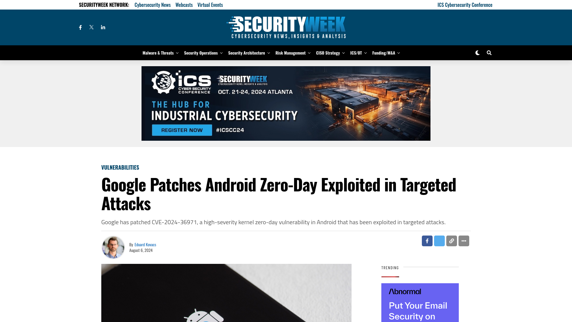 Google Patches Android Zero-Day Exploited in Targeted Attacks - SecurityWeek