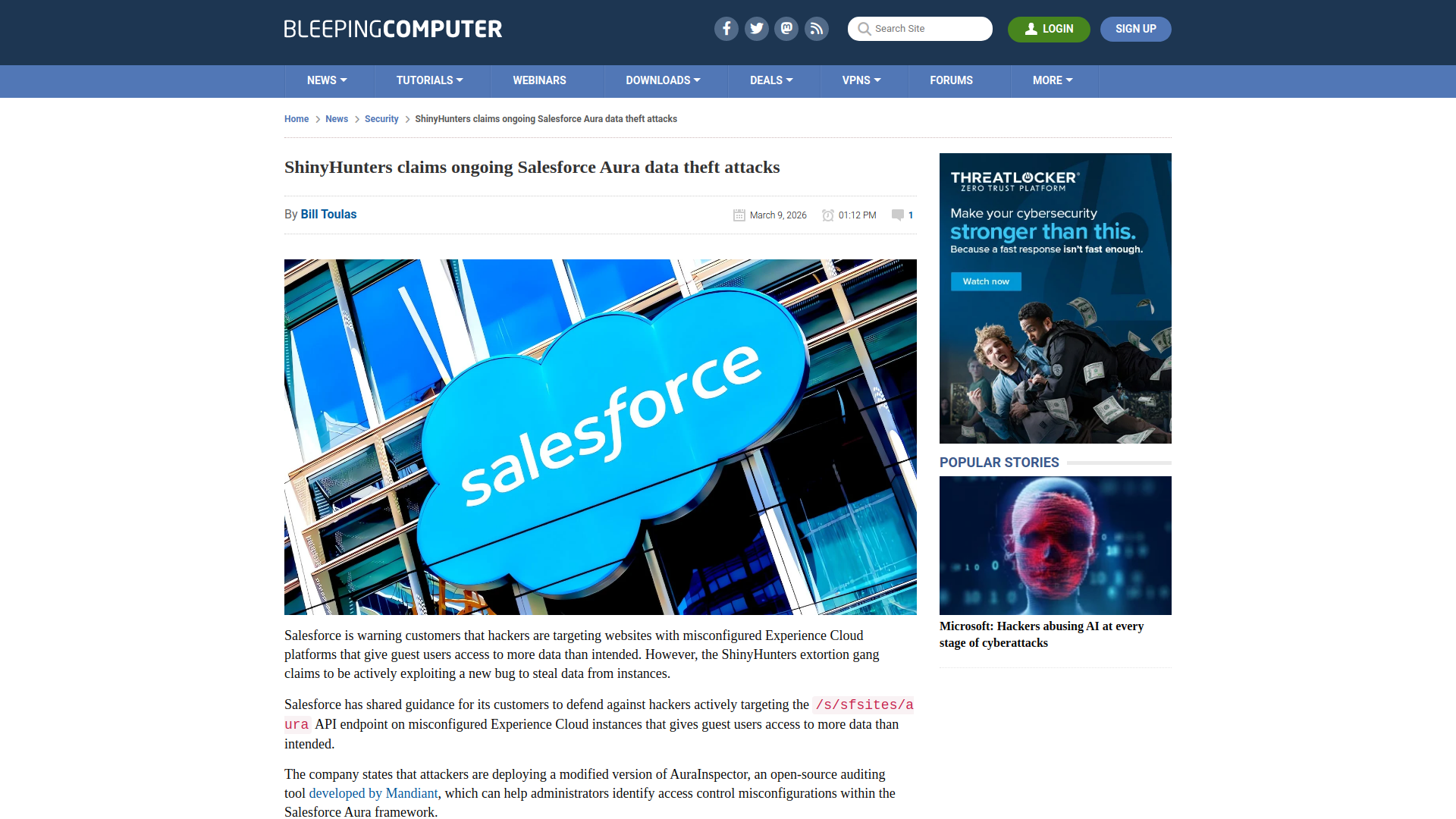 ShinyHunters claims ongoing Salesforce Aura data theft attacks