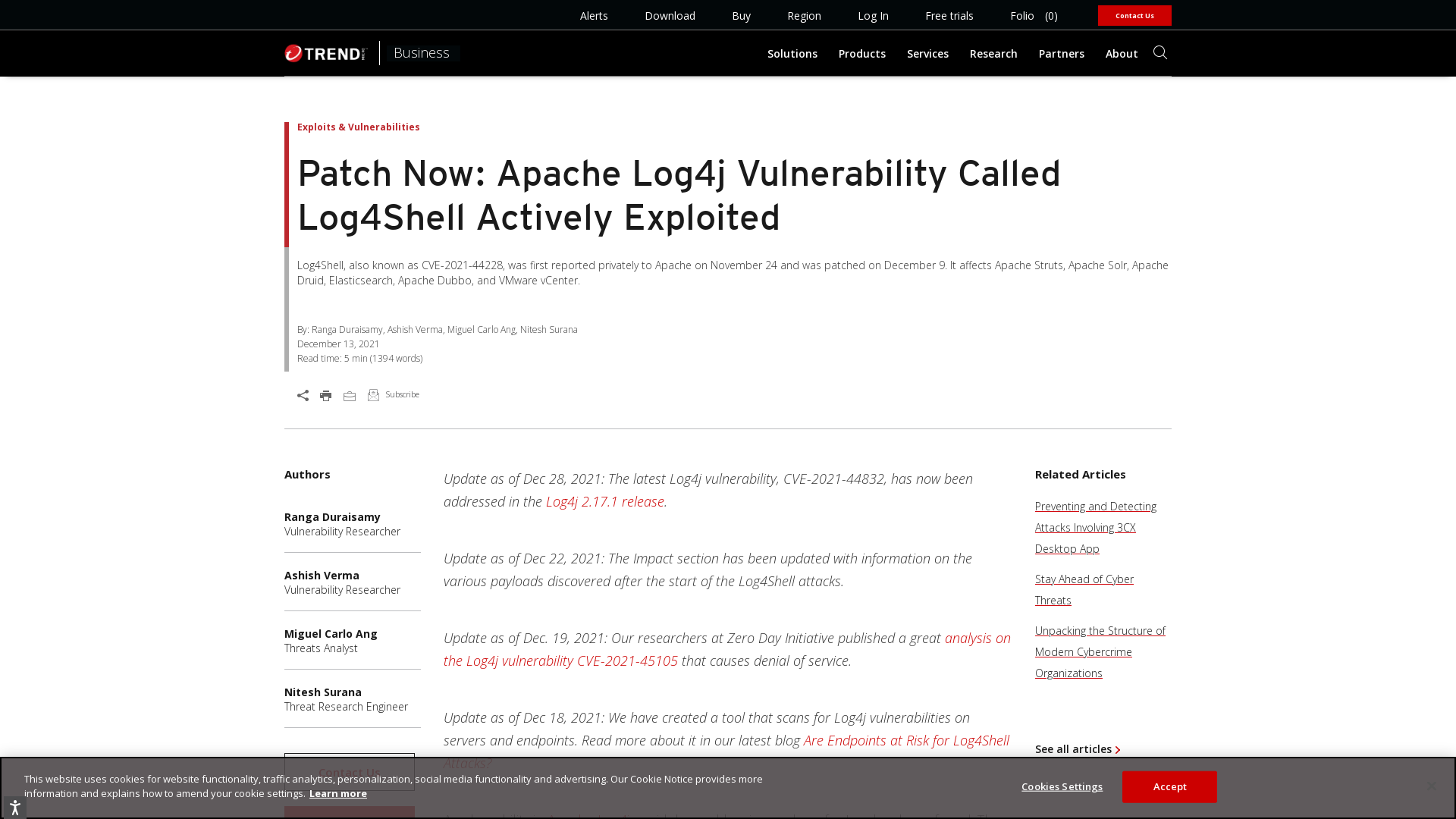 Patch Now Apache Log4j Vulnerability Called Log4Shell Actively Exploited