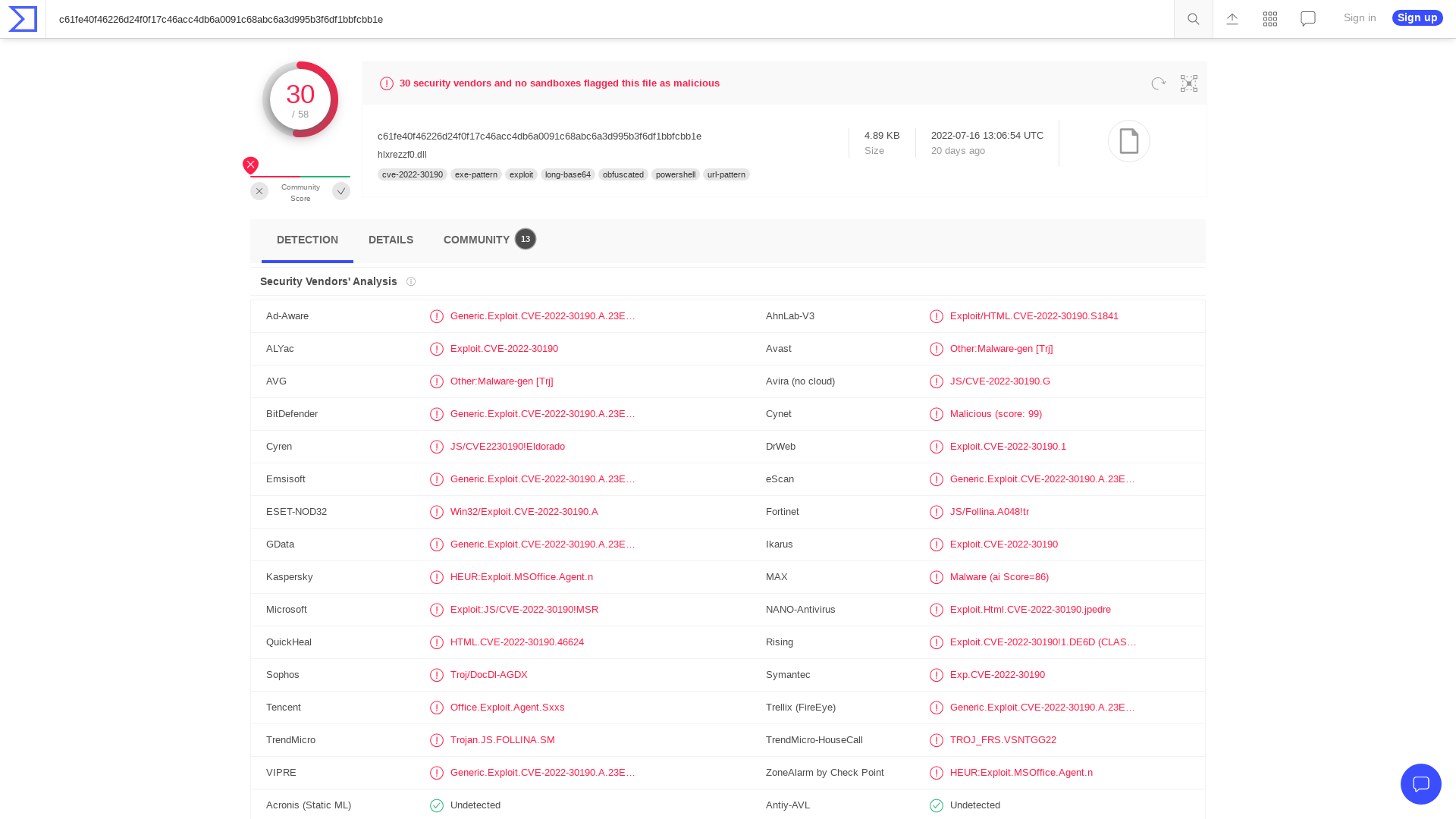 VirusTotal - File - c61fe40f46226d24f0f17c46acc4db6a0091c68abc6a3d995b3f6df1bbfcbb1e