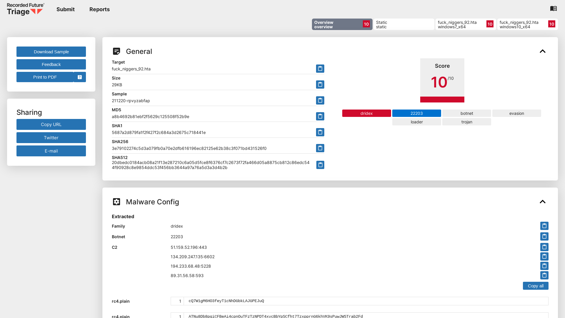 Triage | Malware sandboxing report by Hatching Triage