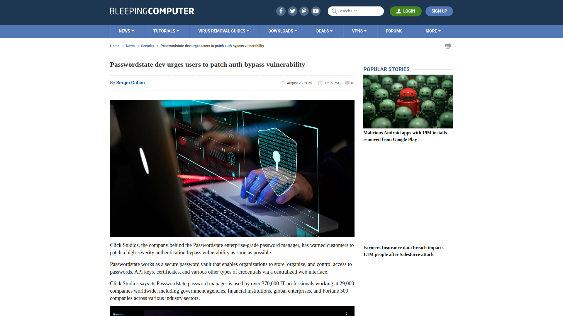 Passwordstate dev urges users to patch auth bypass vulnerability