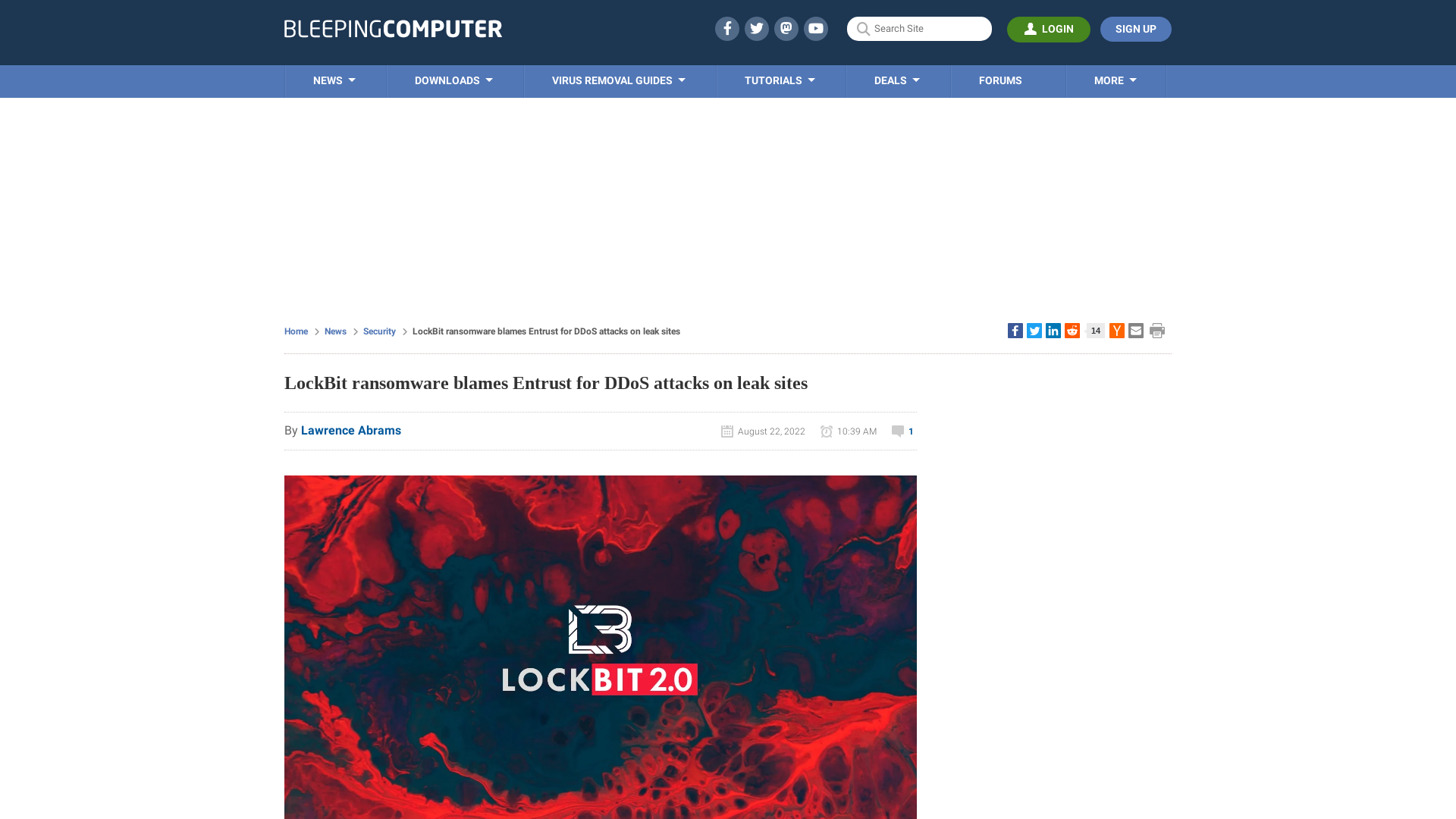 LockBit ransomware blames Entrust for DDoS attacks on leak sites