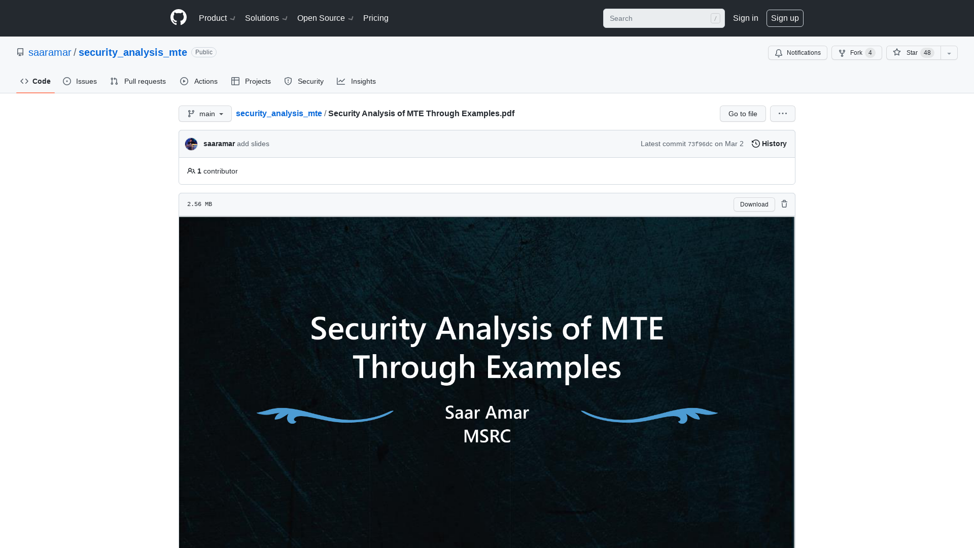 security_analysis_mte/Security Analysis of MTE Through Examples.pdf at main · saaramar/security_analysis_mte · GitHub