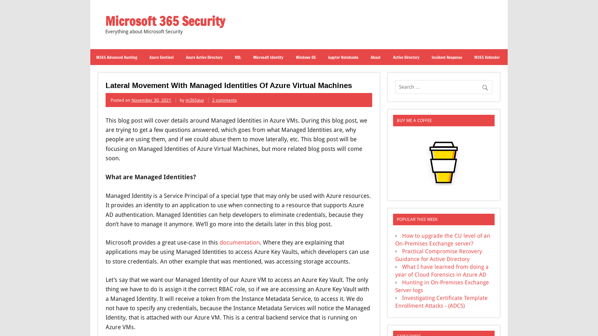 Lateral Movement with Managed Identities of Azure Virtual Machines | Microsoft 365 Security