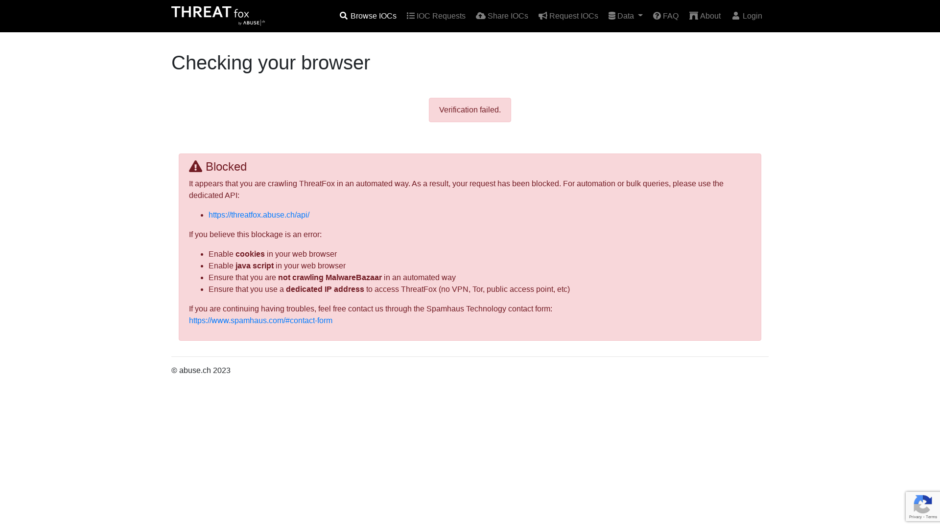 ThreatFox | Browse IOCs