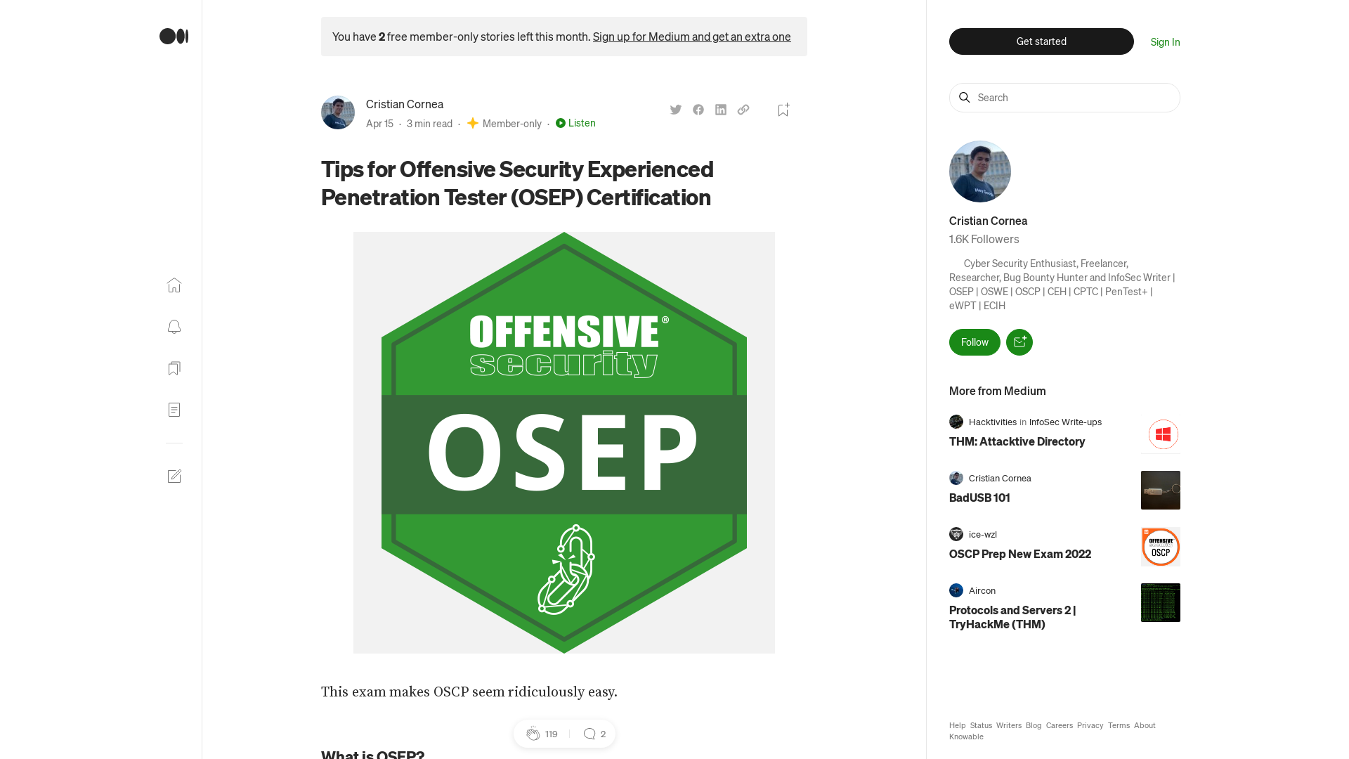Tips for Offensive Security Experienced Penetration Tester (OSEP) Certification | by Cristian Cornea | Medium
