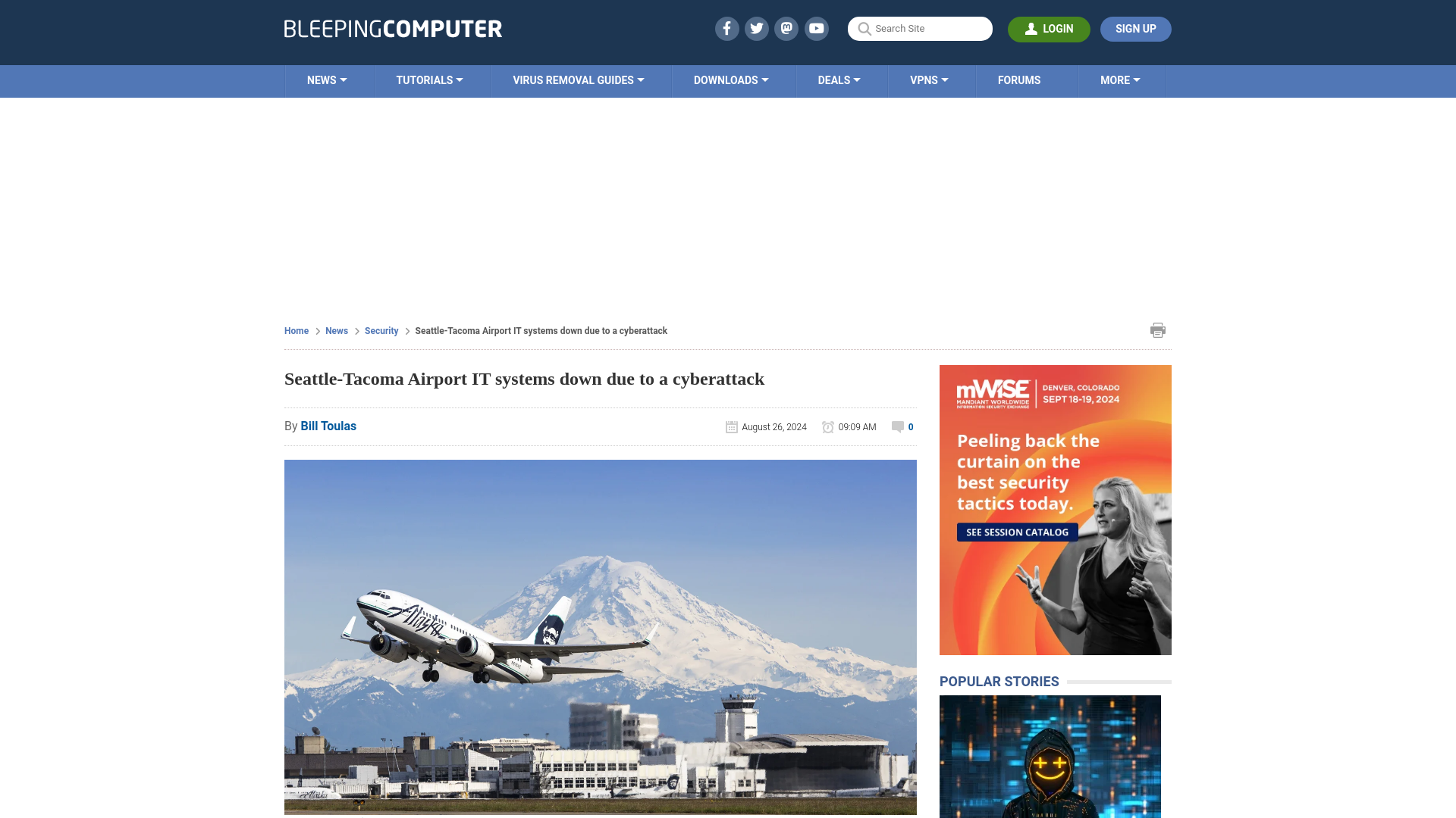 Seattle-Tacoma Airport IT systems down due to a cyberattack