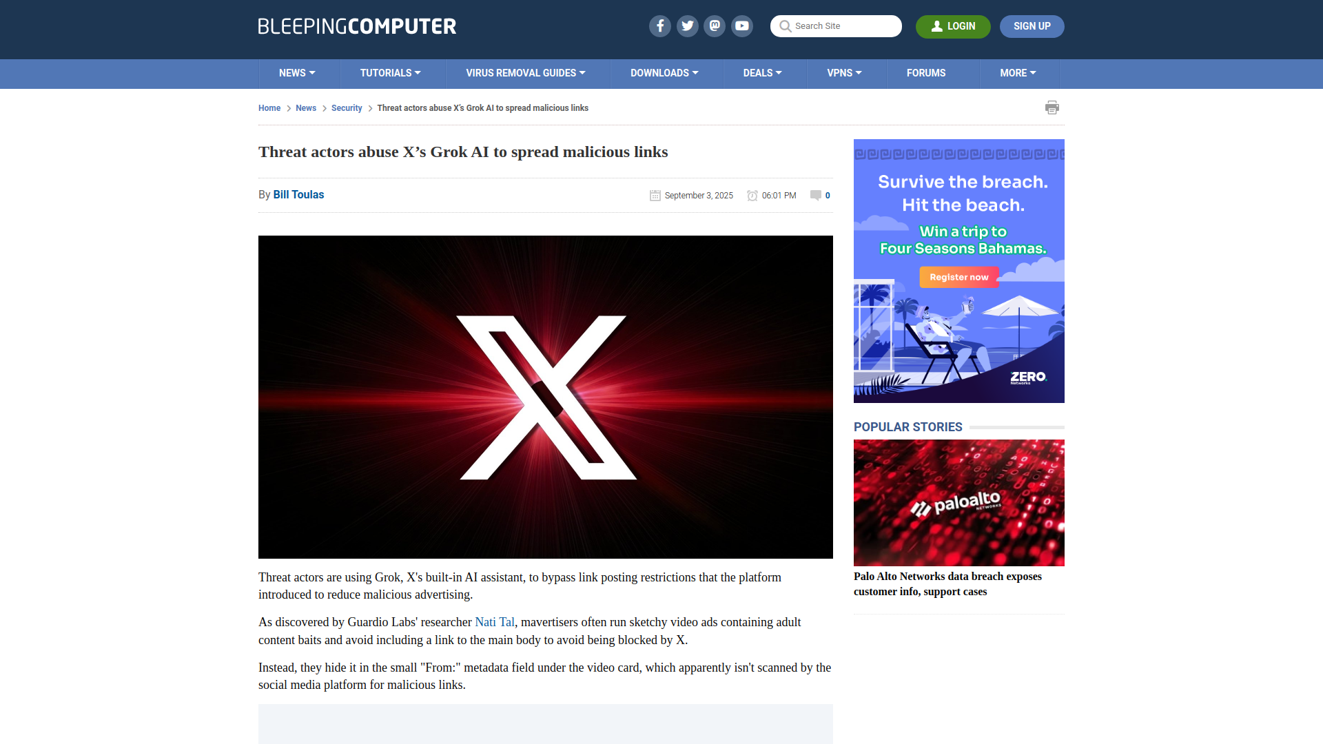 Threat actors abuse X’s Grok AI to spread malicious links
