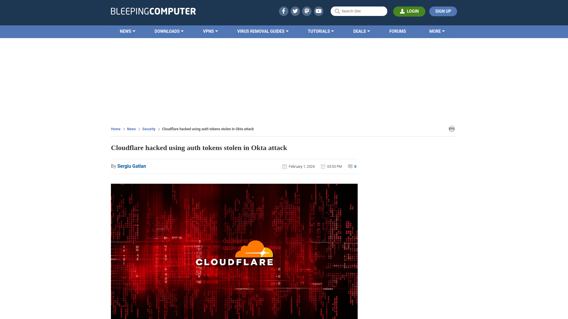 Cloudflare hacked using auth tokens stolen in Okta attack