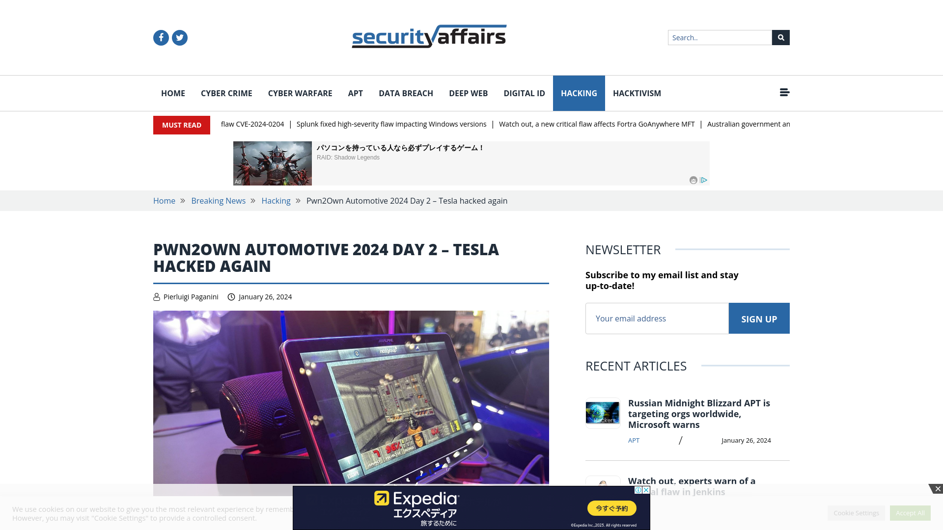 Pwn2Own Automotive 2024 Day 2 - Tesla hacked again