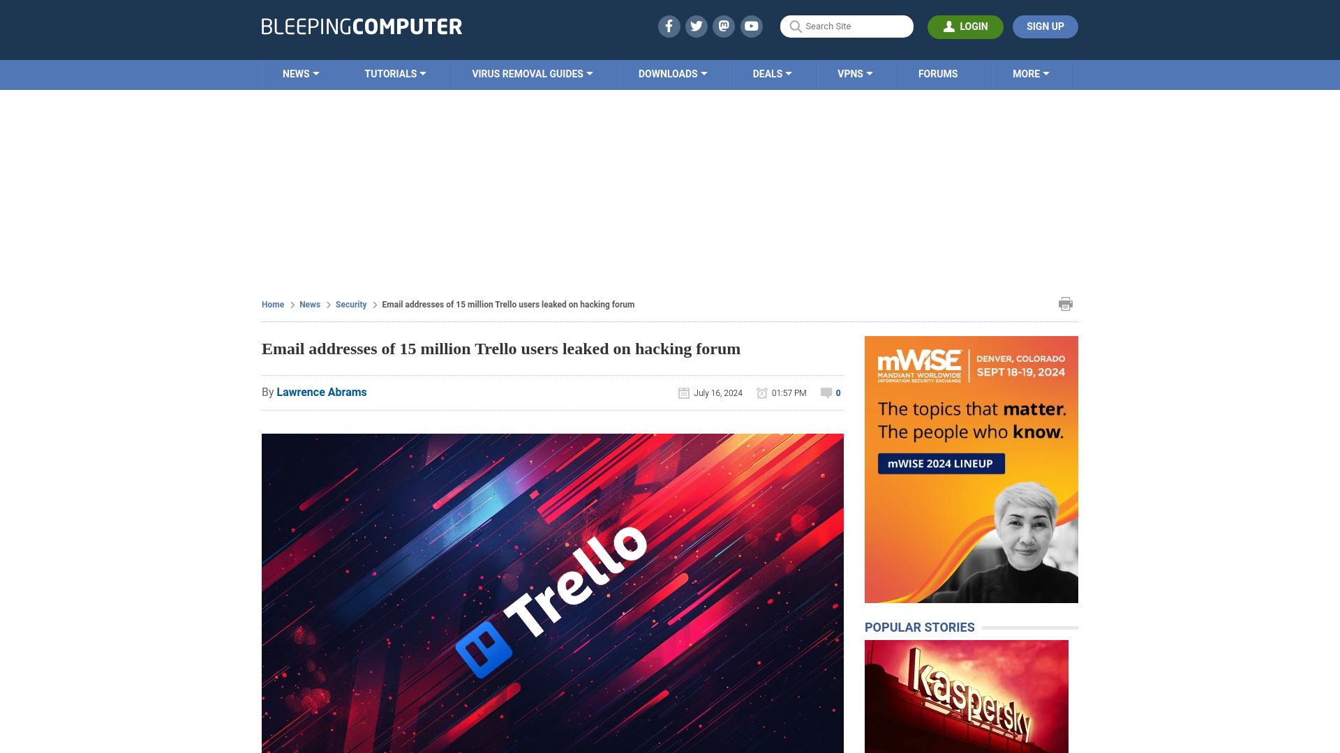 Email addresses of 15 million Trello users leaked on hacking forum