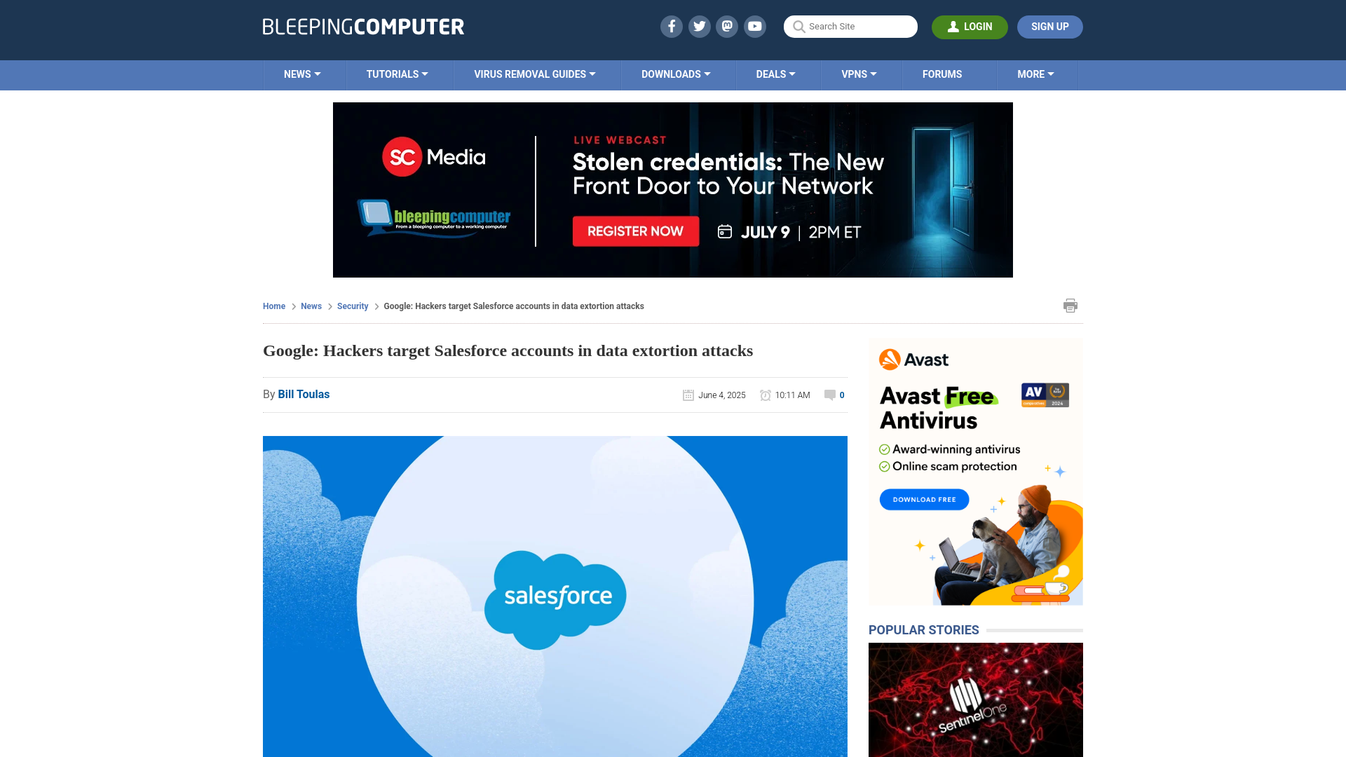 Google: Hackers target Salesforce accounts in data extortion attacks