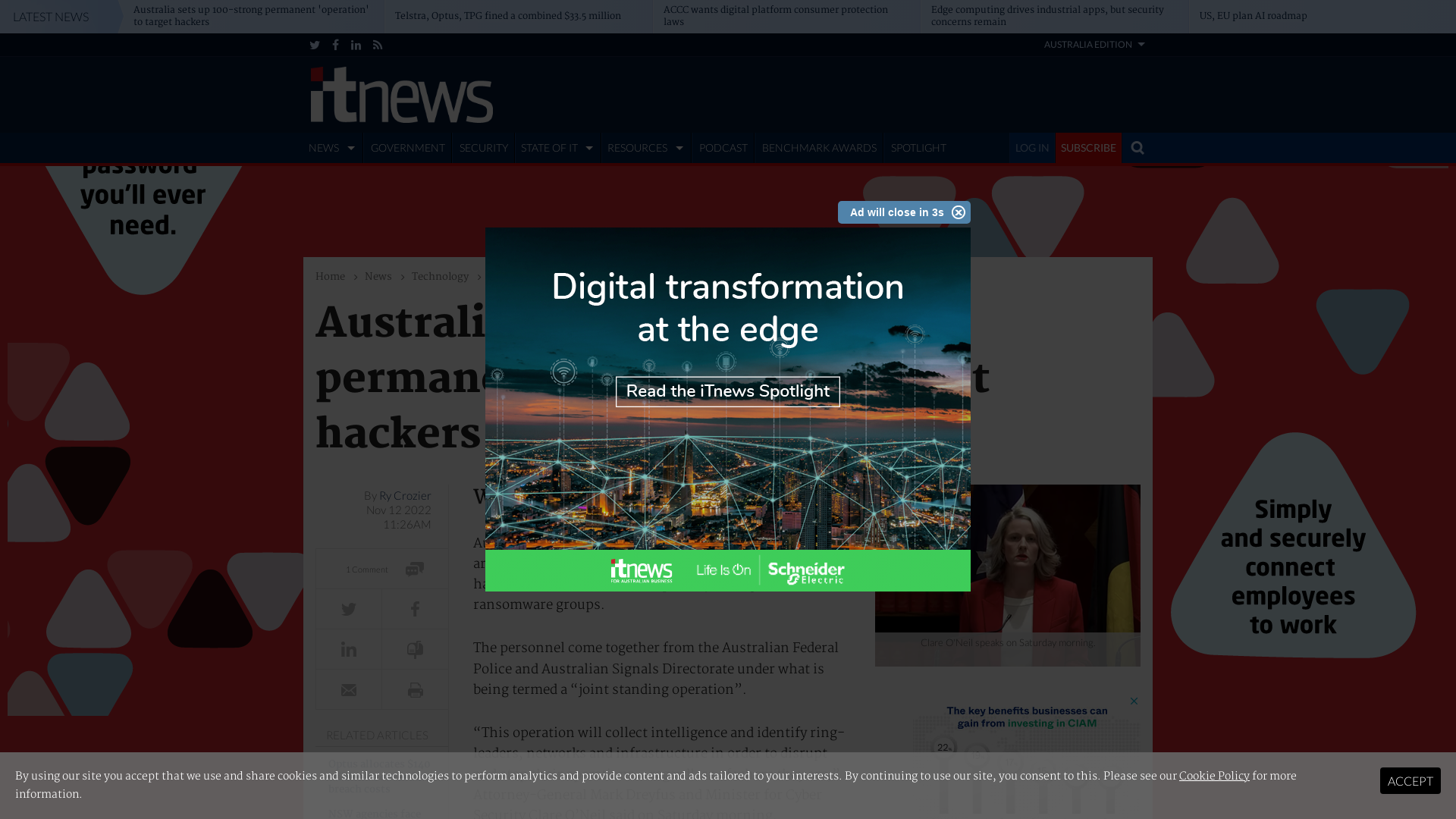 Australia sets up 100-strong permanent 'operation' to target hackers - Security - iTnews