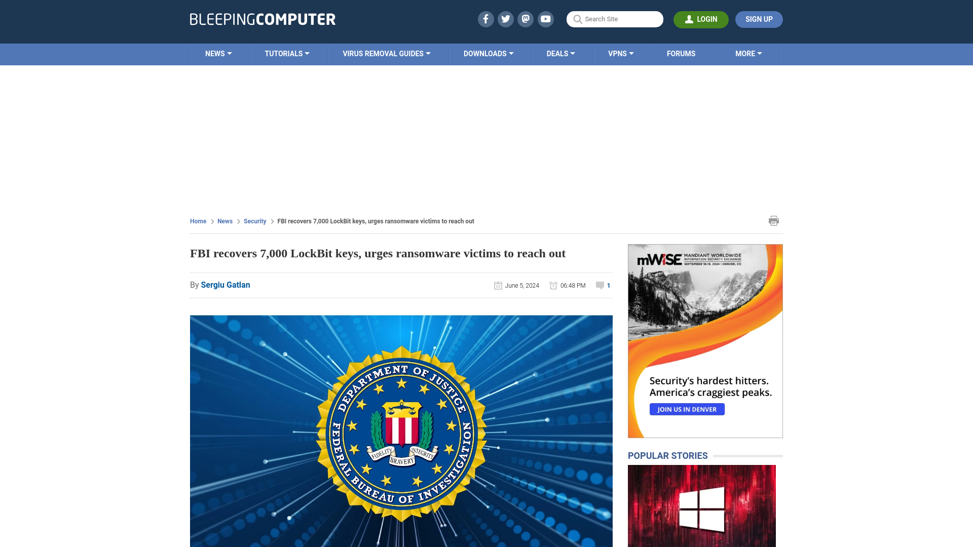 FBI recovers 7,000 LockBit keys, urges ransomware victims to reach out