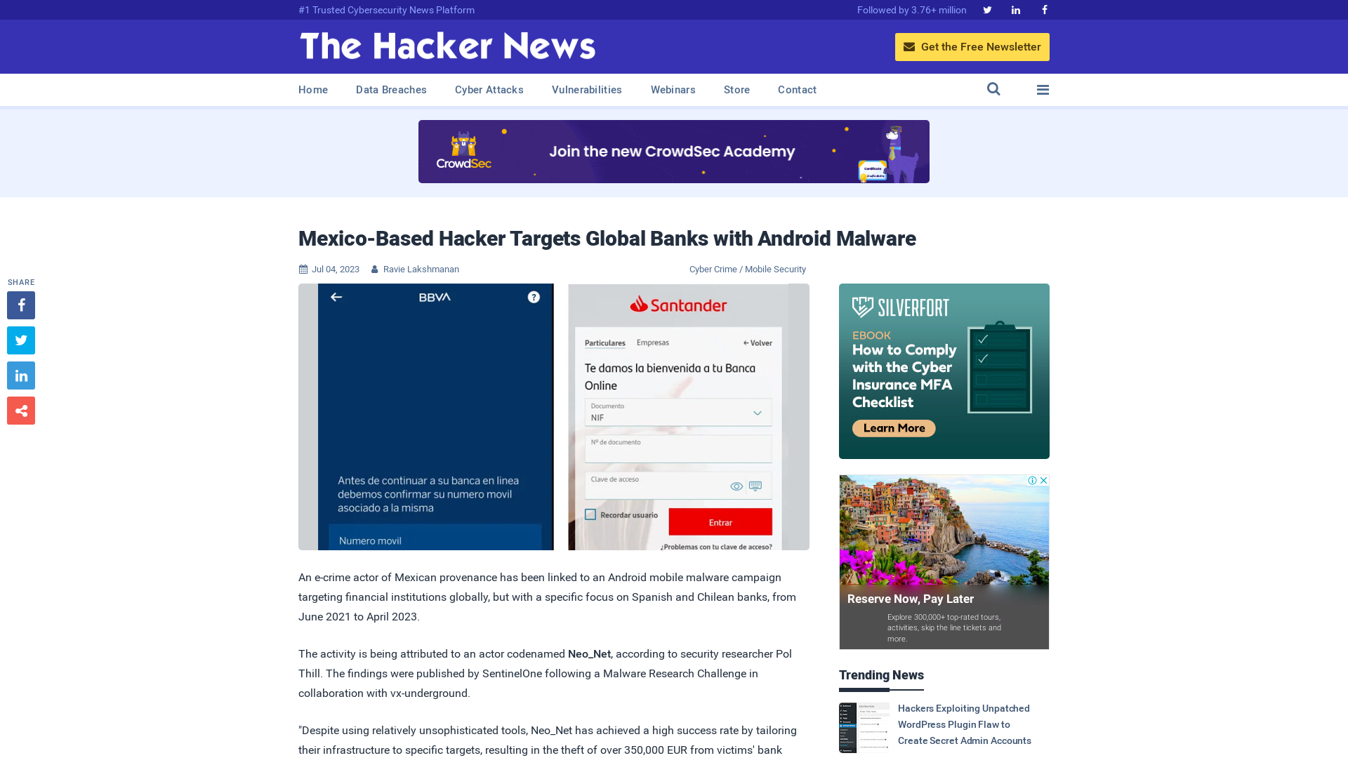 Mexico-Based Hacker Targets Global Banks with Android Malware