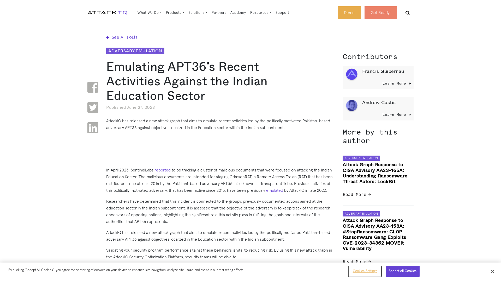 Emulating APT36's Recent Activities - AttackIQ