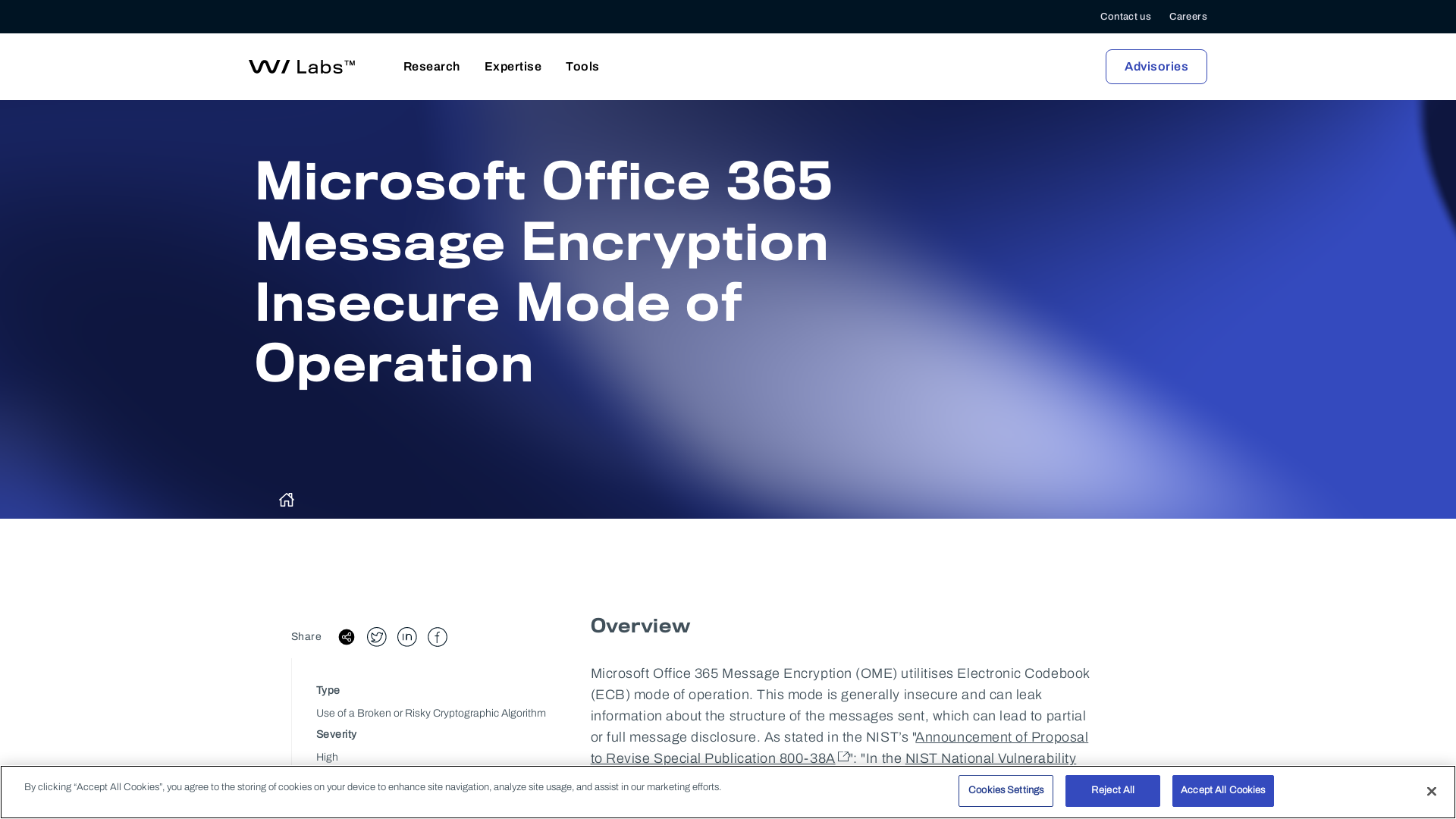 Microsoft Office 365 Message Encryption Insecure Mode of Operation | WithSecure™ Labs