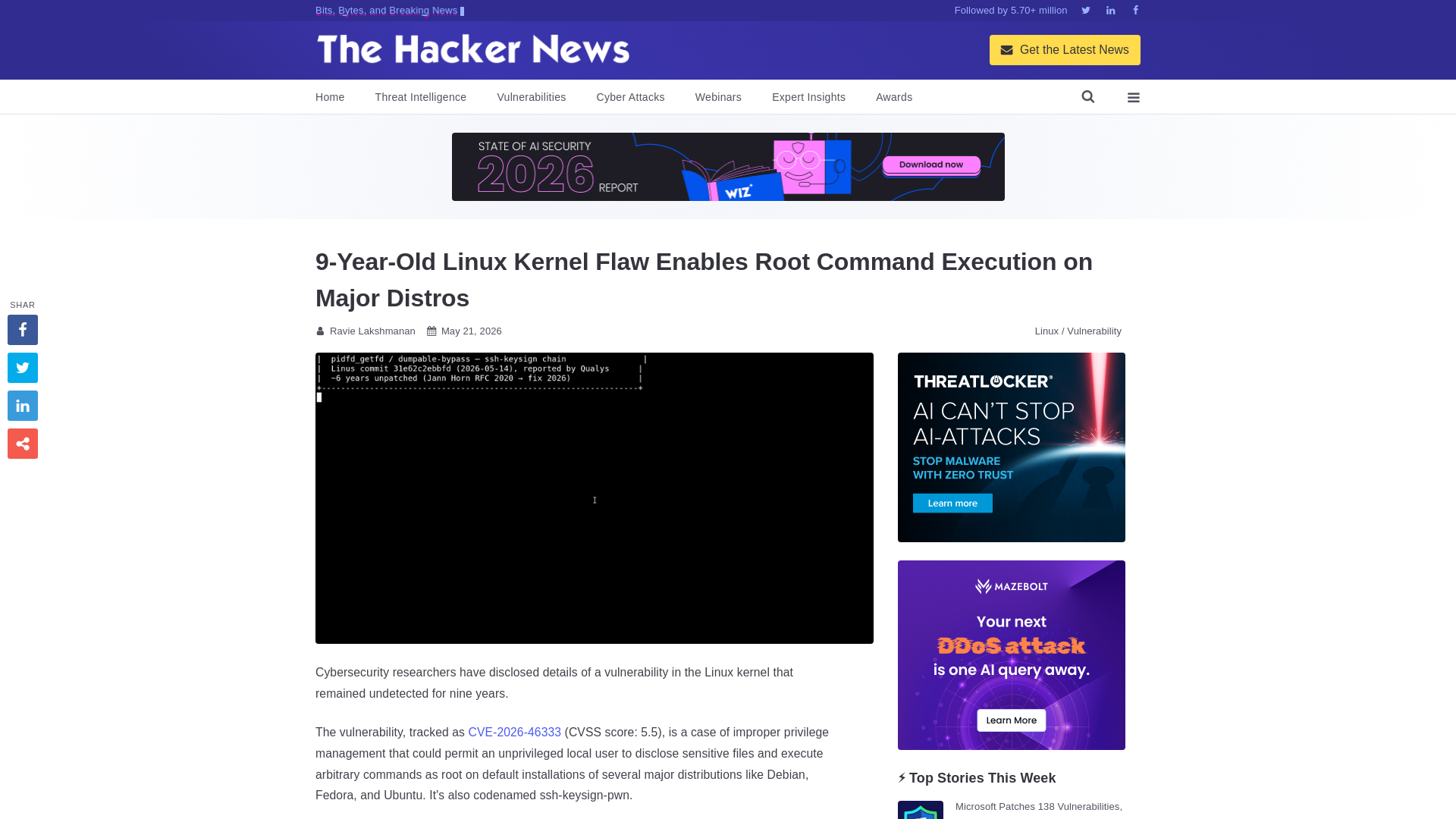 9-Year-Old Linux Kernel Flaw Enables Root Command Execution on Major Distros