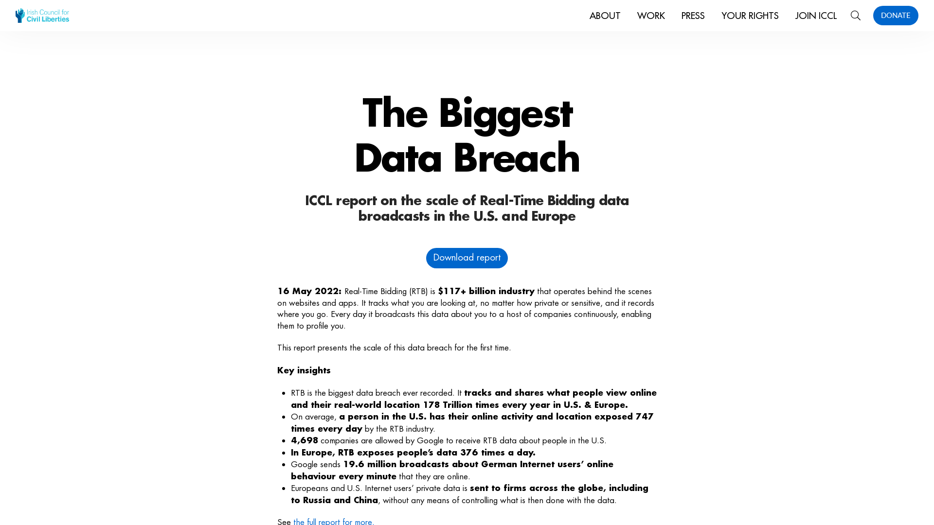 ICCL report on the scale of Real-Time Bidding data broadcasts in the U.S. and Europe - Irish Council for Civil Liberties
