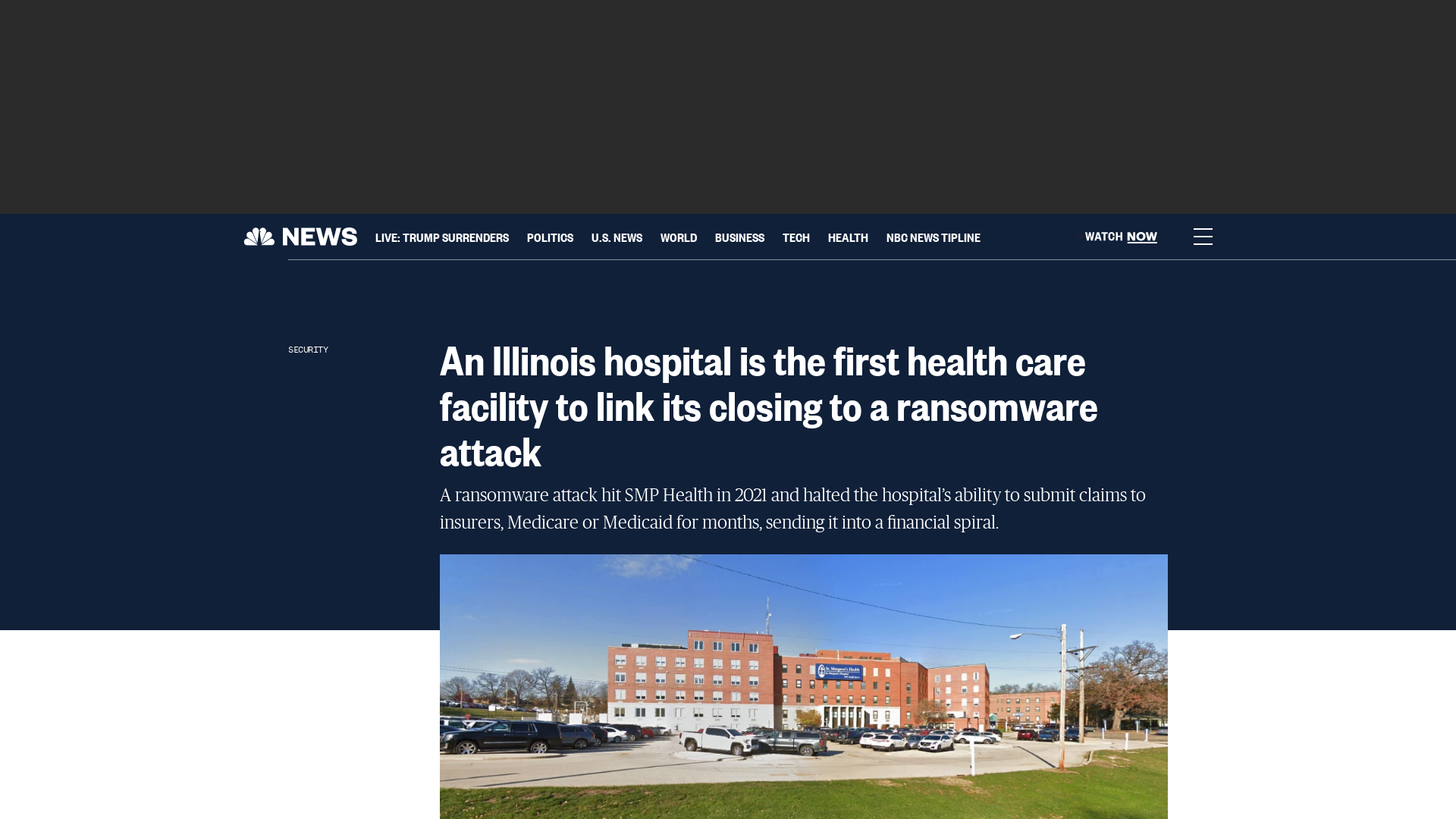 An Illinois hospital links closure to ransomware attack