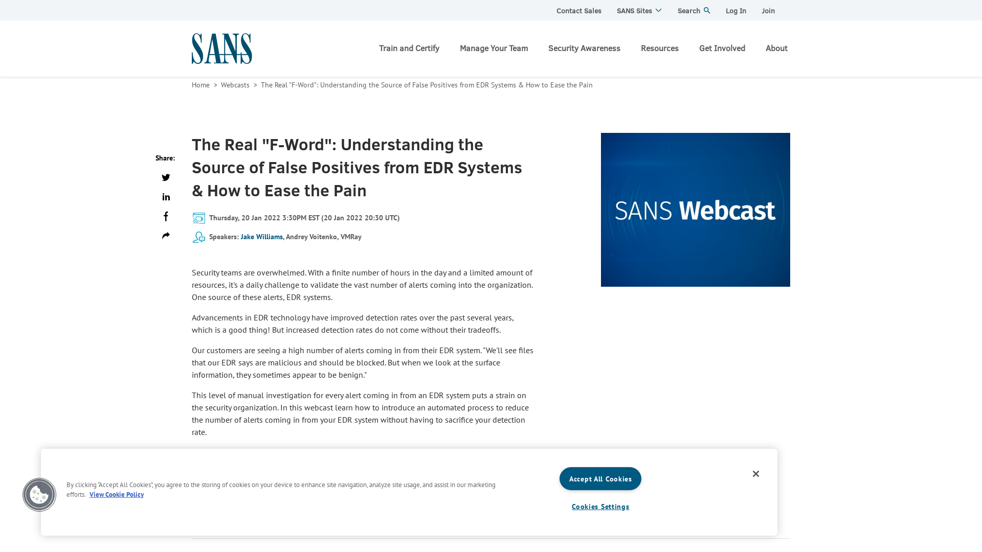 The Real "F-Word": Understanding the Source of False Positives from EDR Systems & How to Ease the Pain | SANS Institute