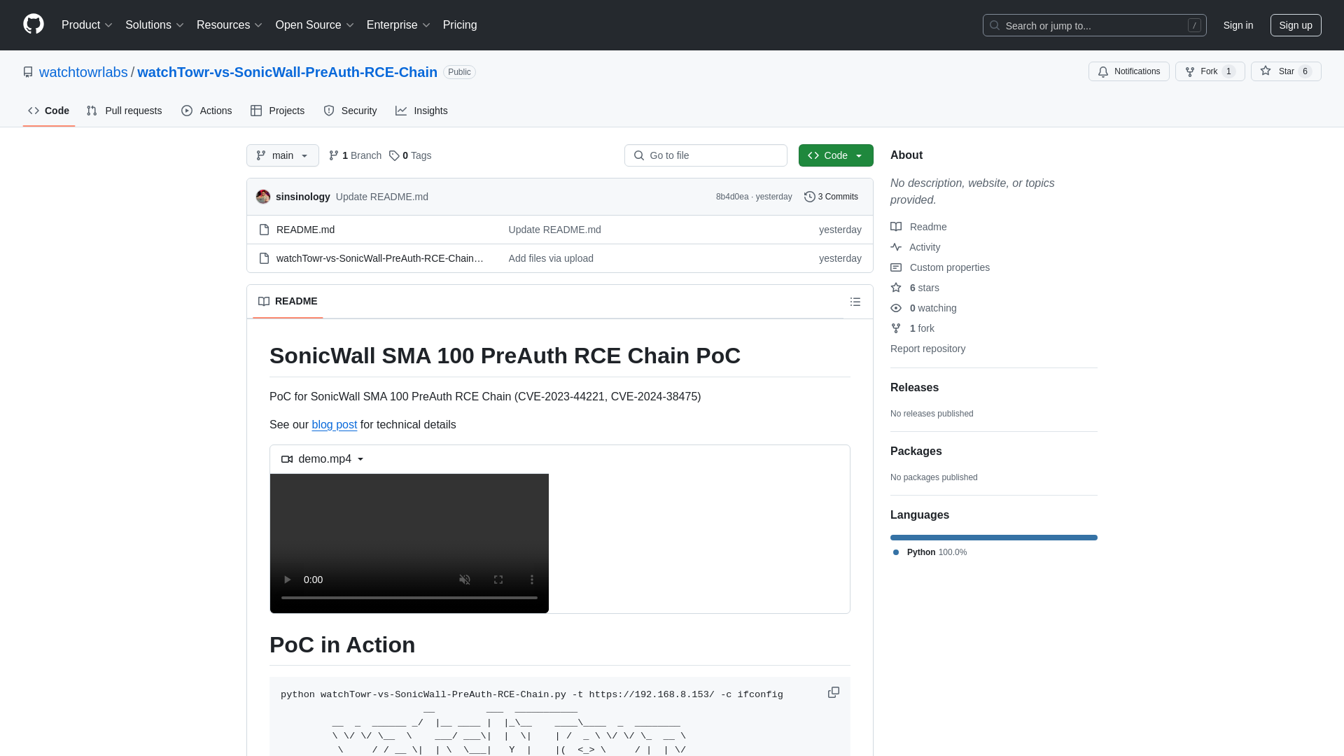 GitHub - watchtowrlabs/watchTowr-vs-SonicWall-PreAuth-RCE-Chain