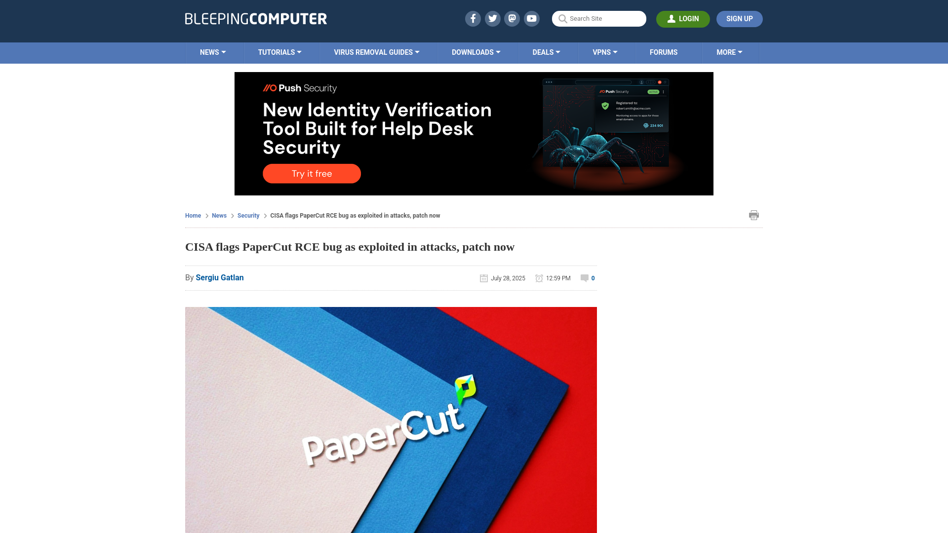 CISA flags PaperCut RCE bug as exploited in attacks, patch now
