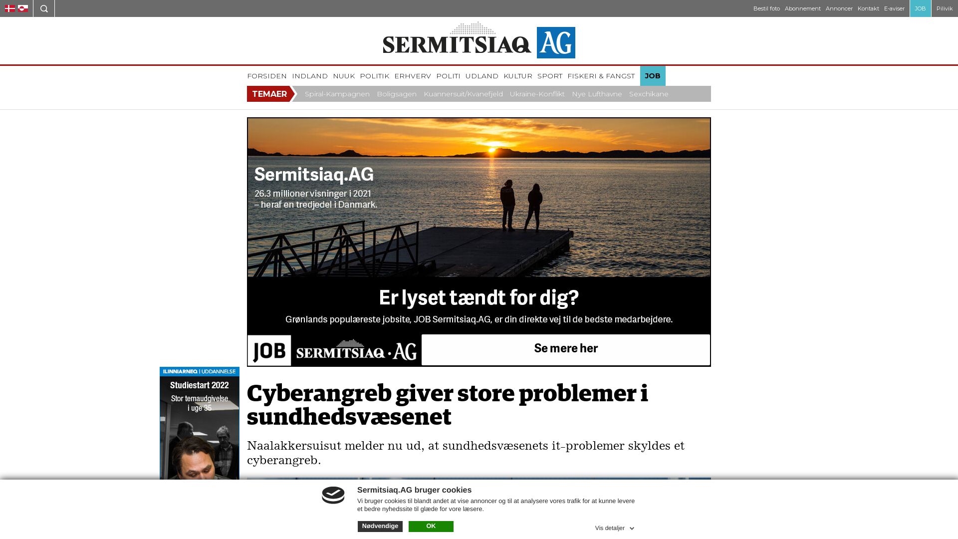 Cyberangreb giver store problemer i sundhedsvæsenet | Sermitsiaq.AG