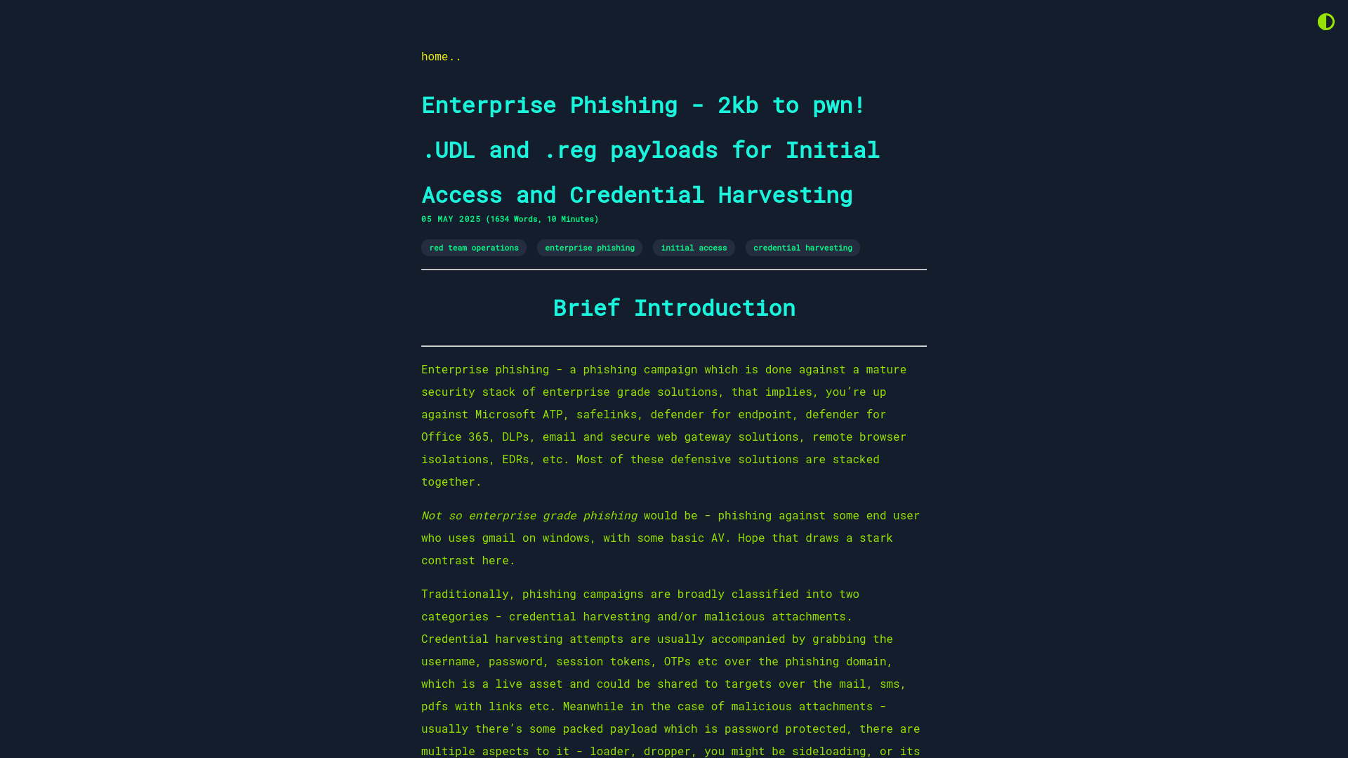 Enterprise Phishing - 2kb to pwn! .UDL and .reg payloads for Initial Access and Credential Harvesting