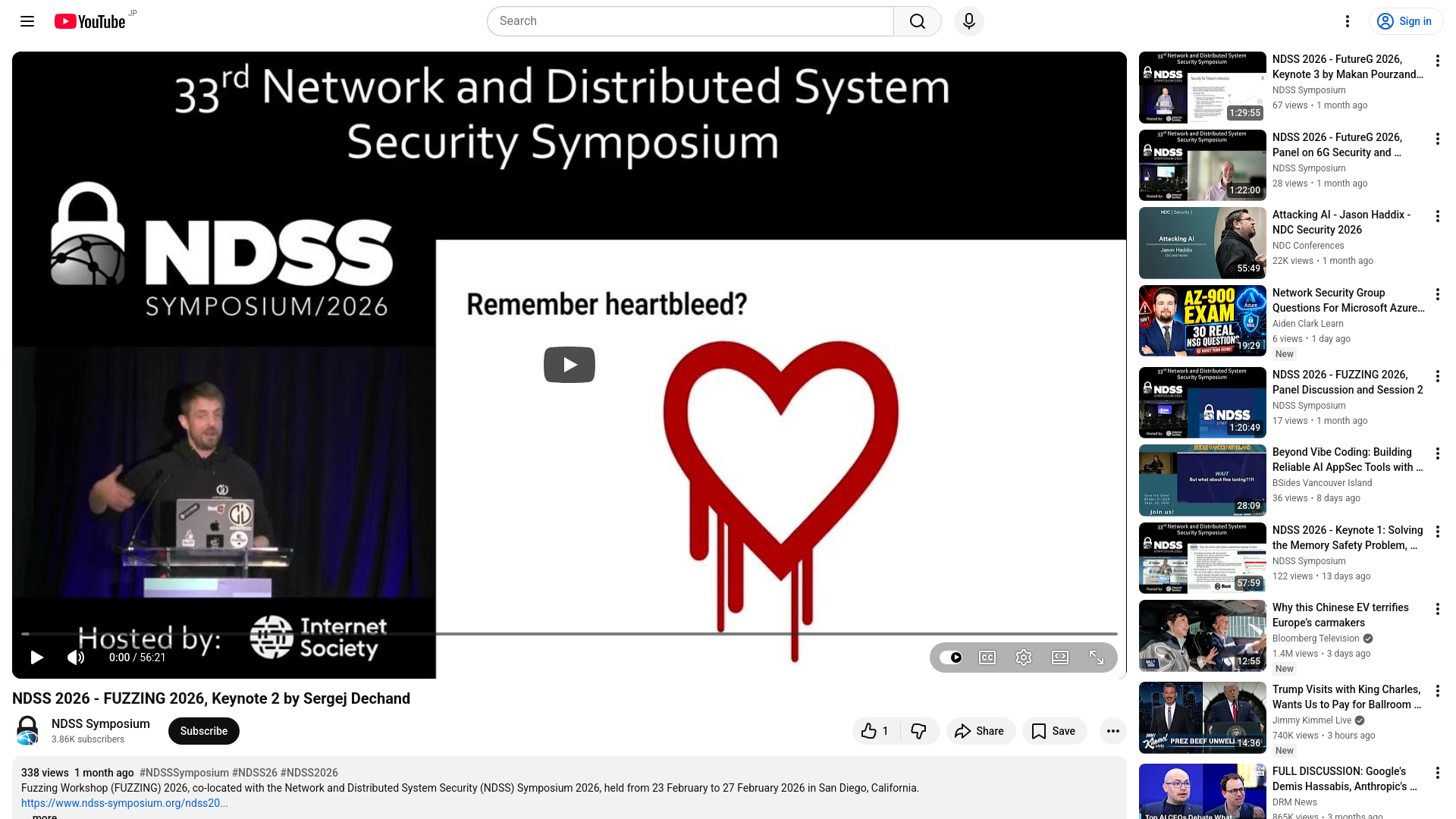 NDSS 2026 - FUZZING 2026, Keynote 2 by Sergej Dechand - YouTube