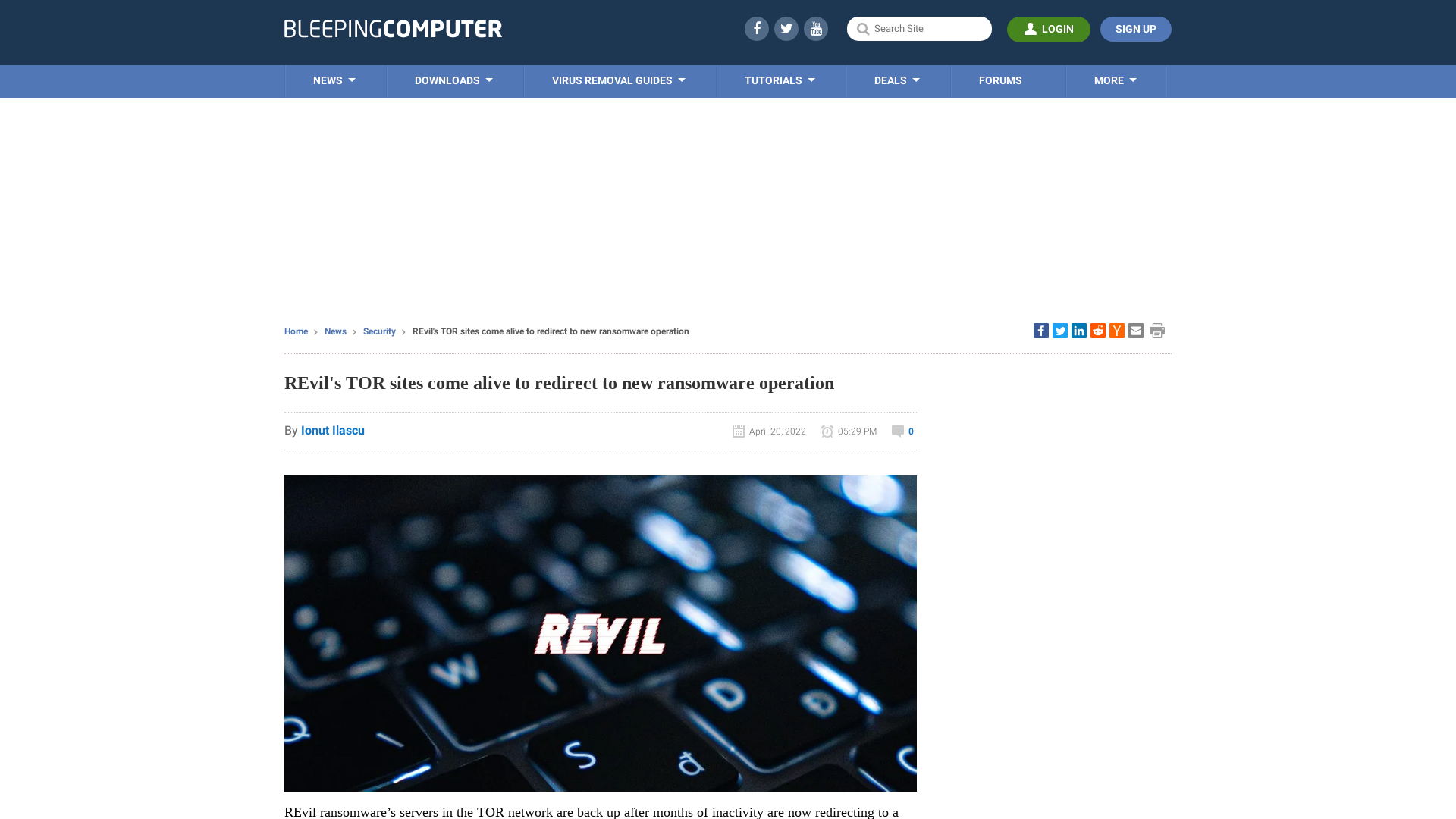 REvil's TOR sites come alive to redirect to new ransomware operation