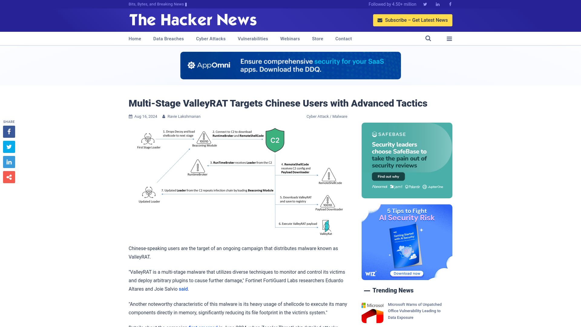 Multi-Stage ValleyRAT Targets Chinese Users with Advanced Tactics