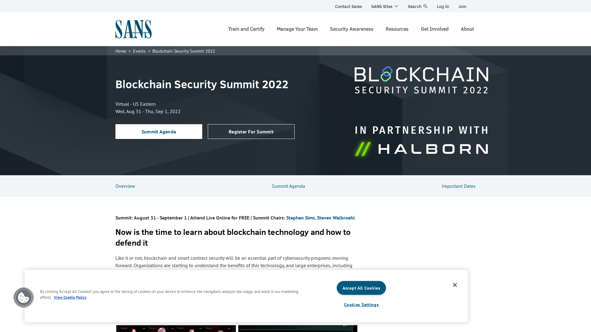 Blockchain Security Summit | SANS Institute