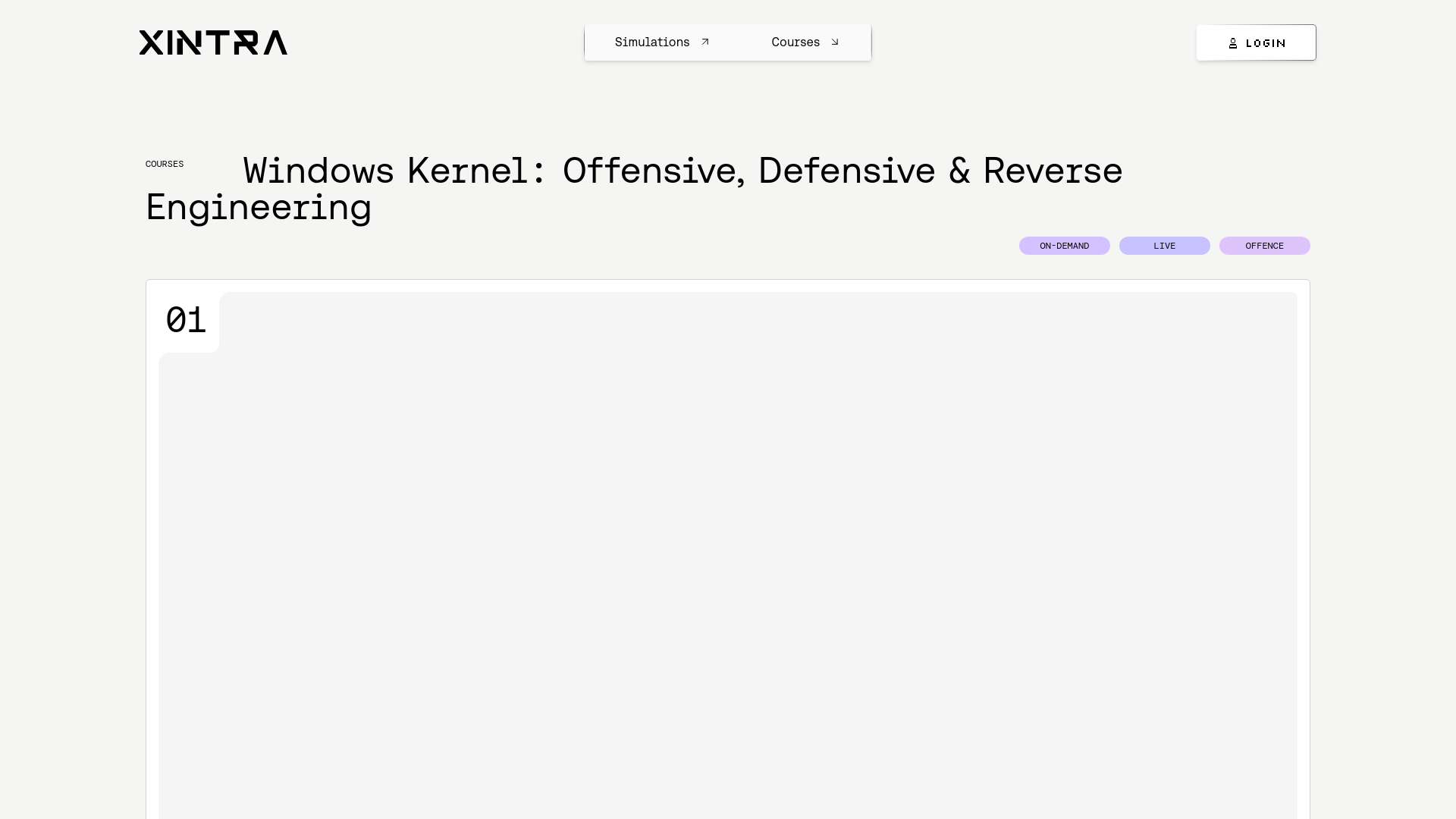 Windows Kernel: Offensive, Defensive & Reverse Engineering - XINTRA Courses
