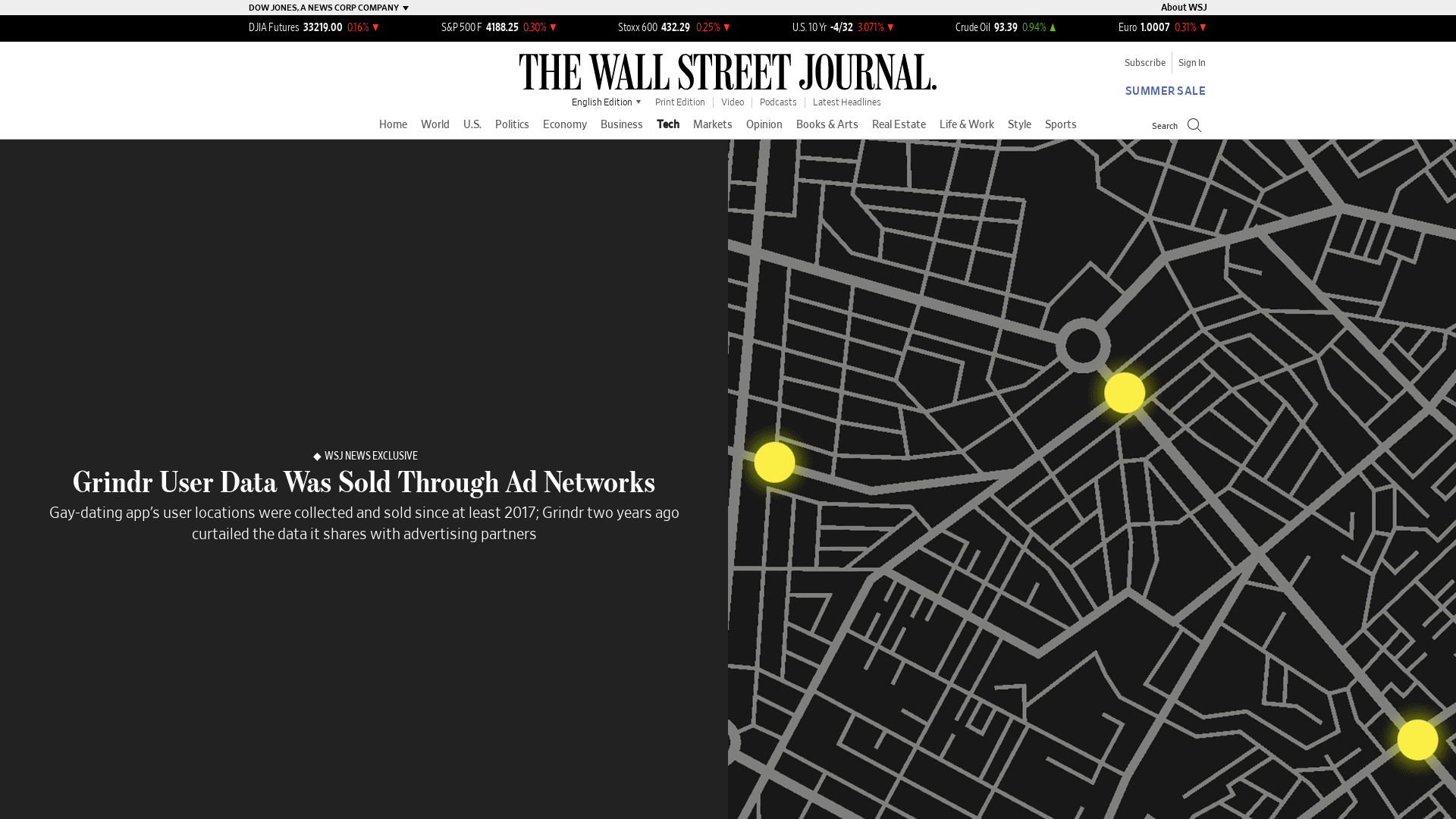 Grindr User Data Was Sold Through Ad Networks - WSJ