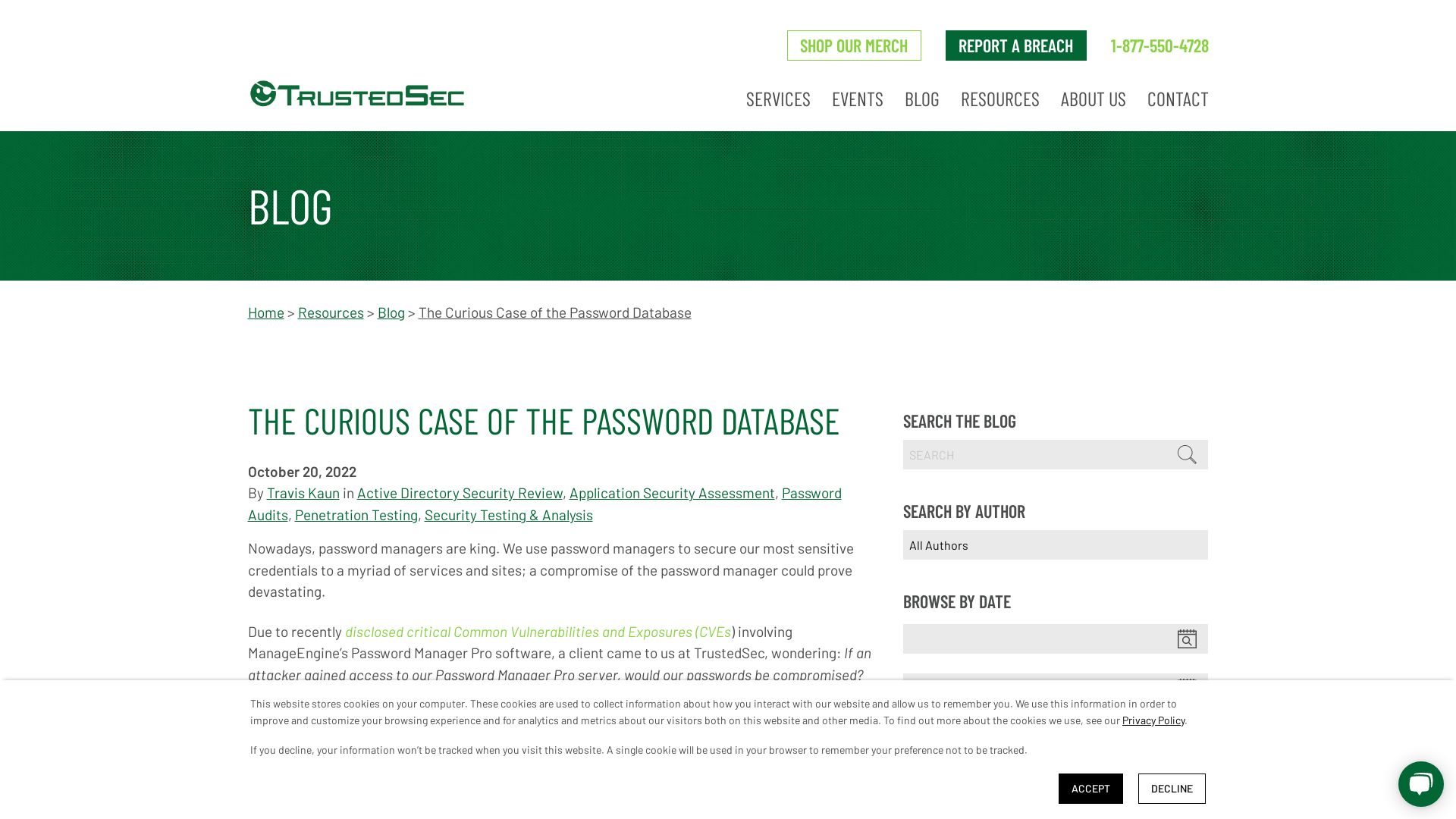 The Curious Case of the Password Database - TrustedSec