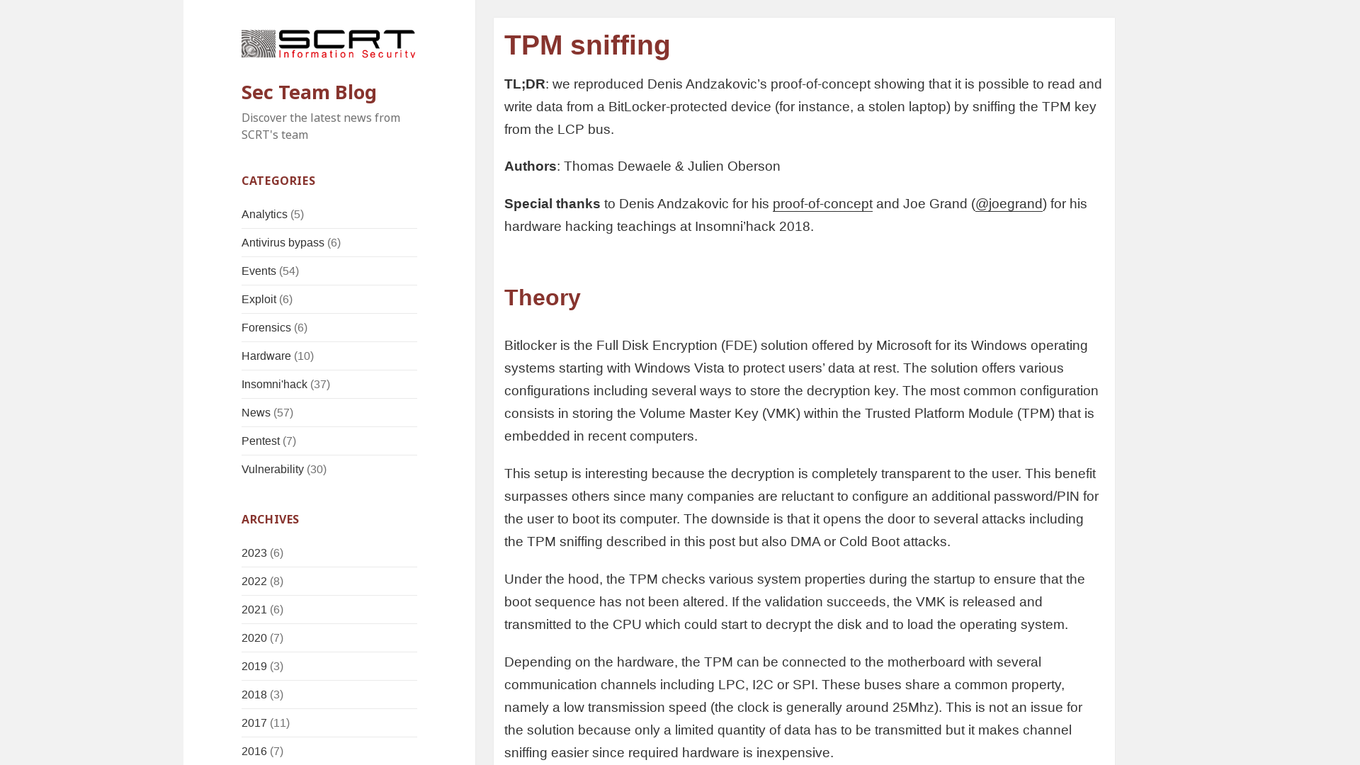 TPM sniffing – Sec Team Blog