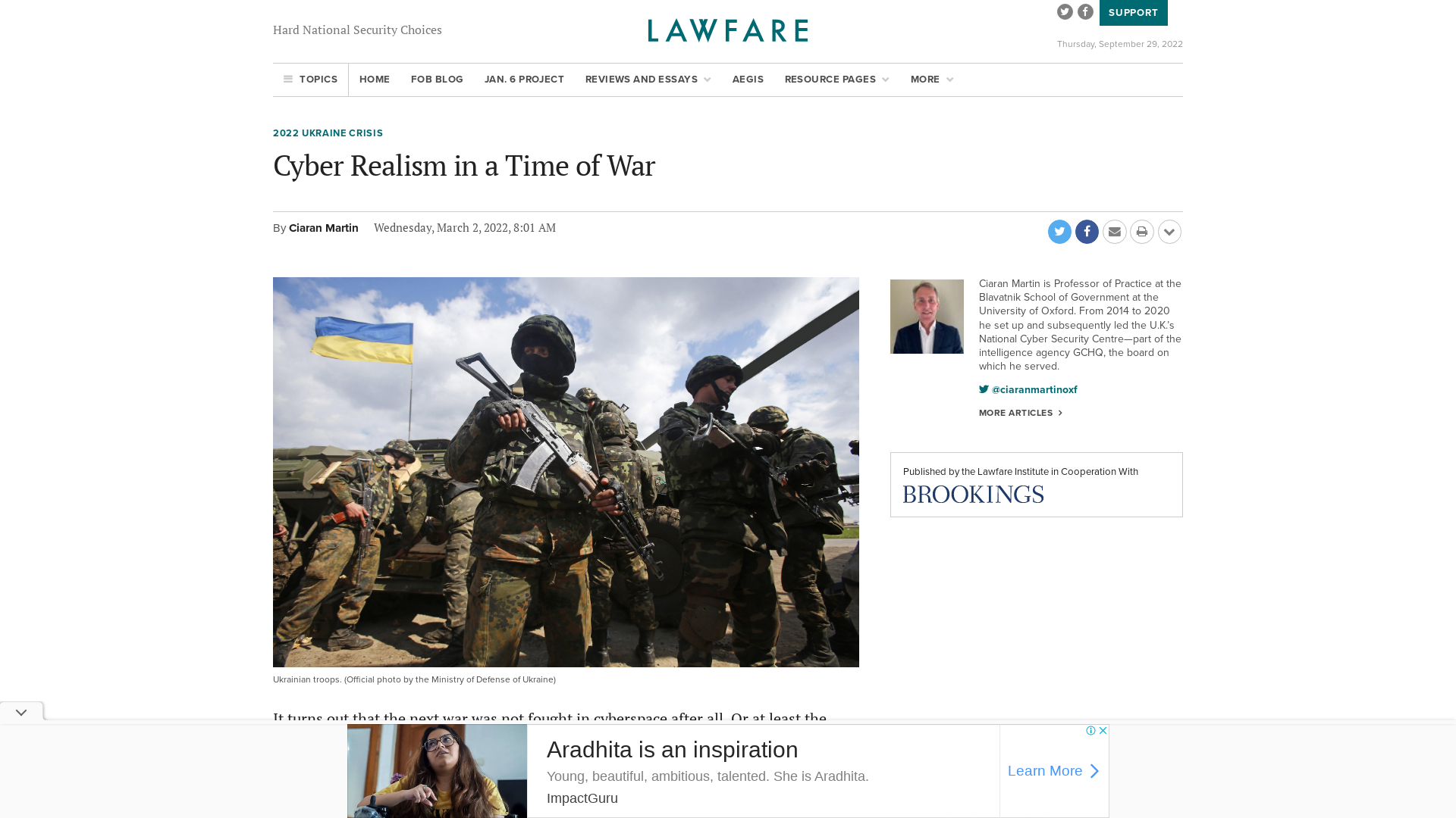 Cyber Realism in a Time of War - Lawfare
