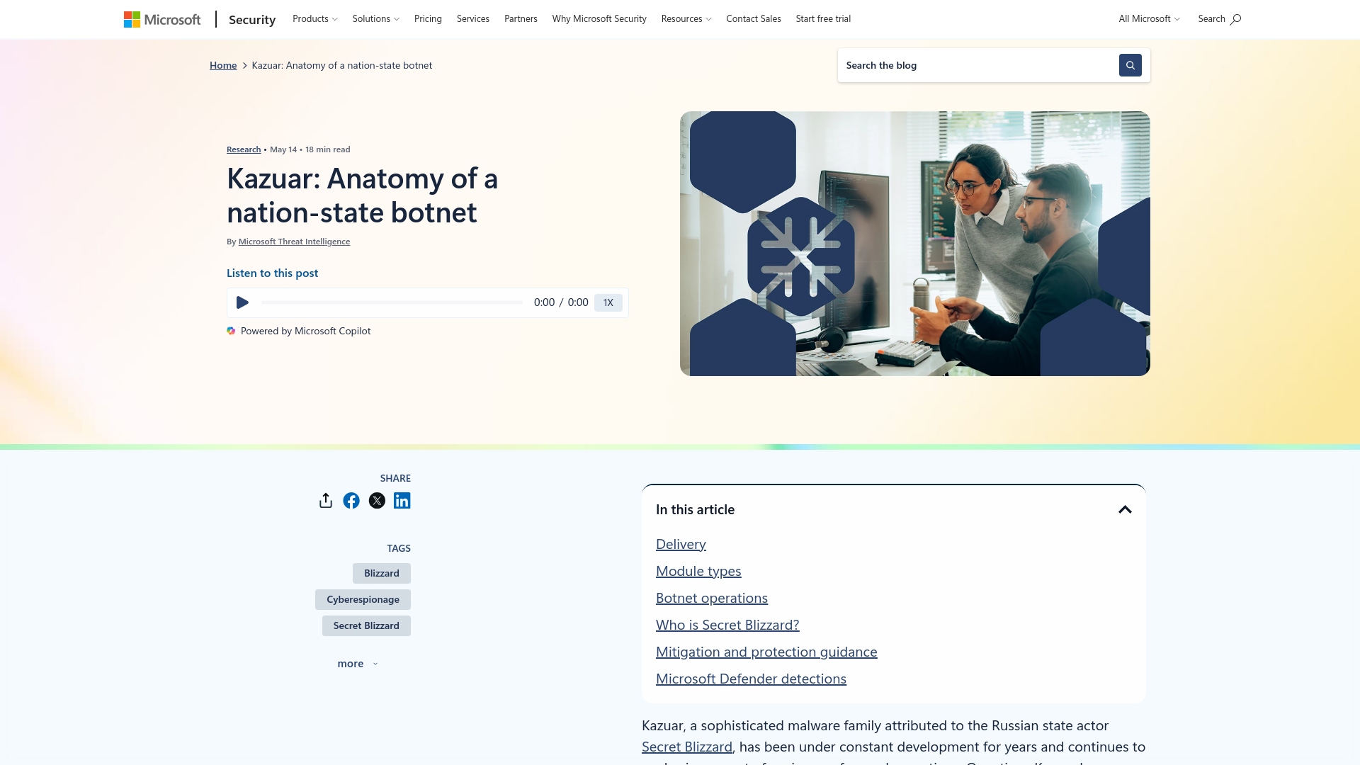 Kazuar: Anatomy of a nation-state botnet | Microsoft Security Blog