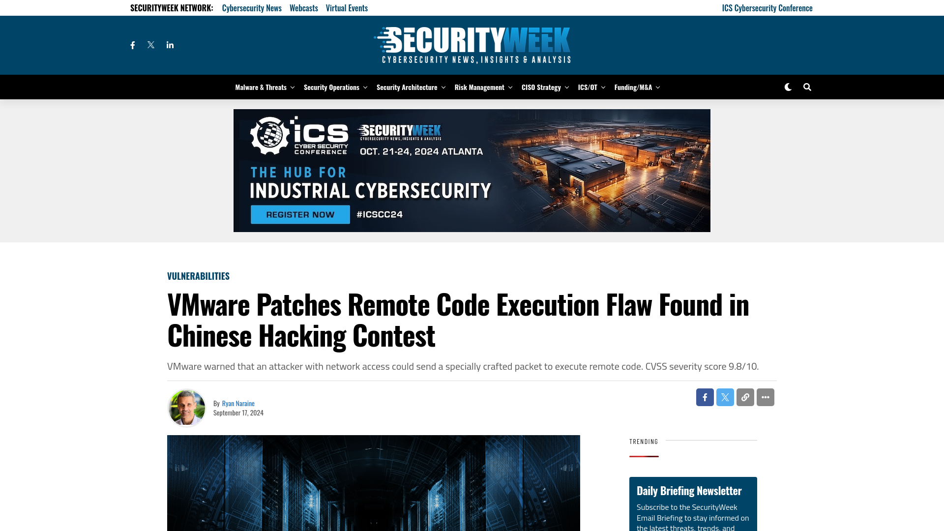 VMware Patches Remote Code Execution Flaw Found in Chinese Hacking Contest - SecurityWeek