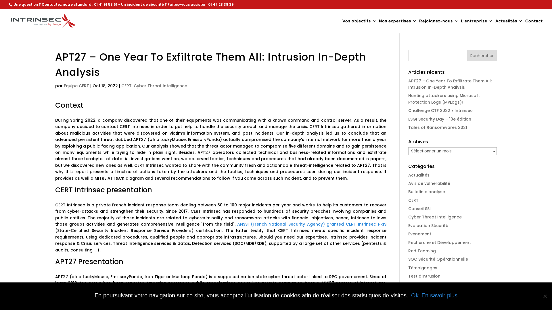 APT27 - One Year To Exfiltrate Them All: Intrusion In-Depth Analysis -