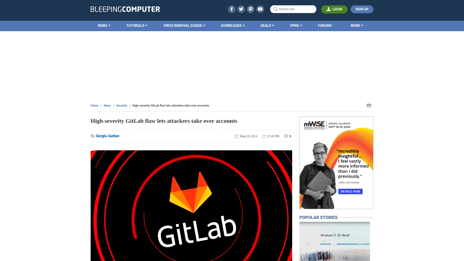 High-severity GitLab flaw lets attackers take over accounts