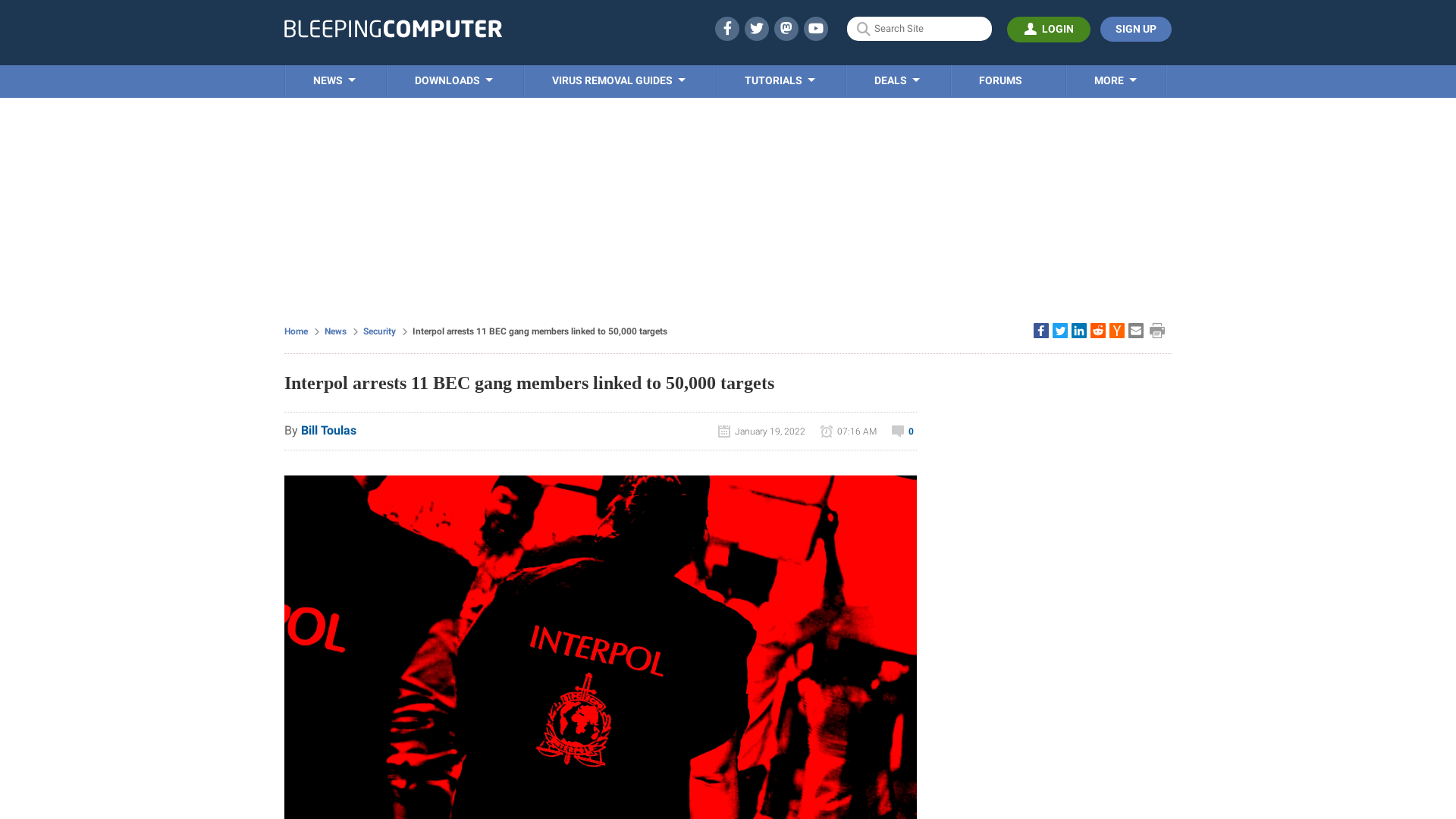 Interpol arrests 11 BEC gang members linked to 50,000 targets