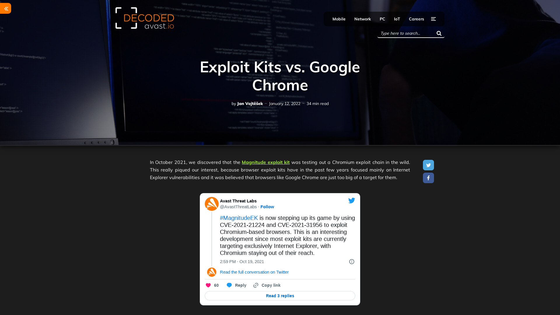 Exploit Kits vs. Google Chrome - Avast Threat Labs