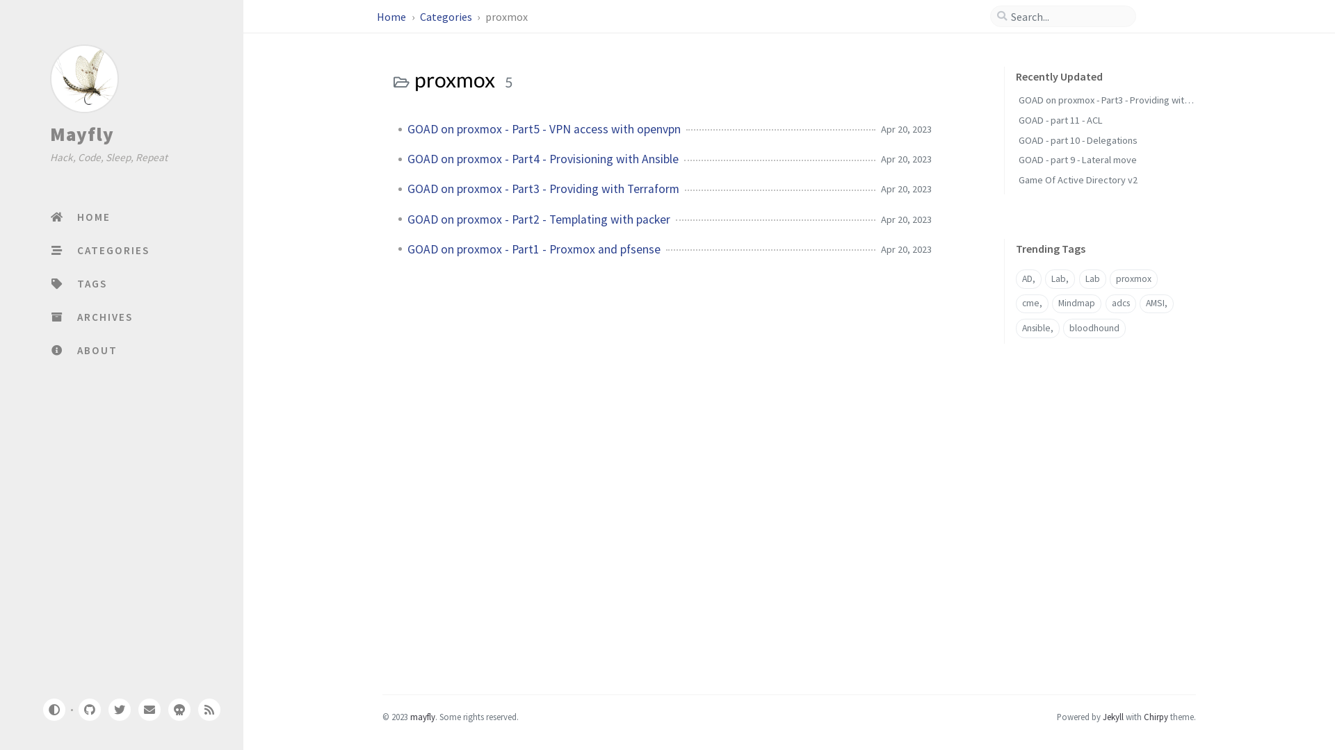 proxmox | Mayfly