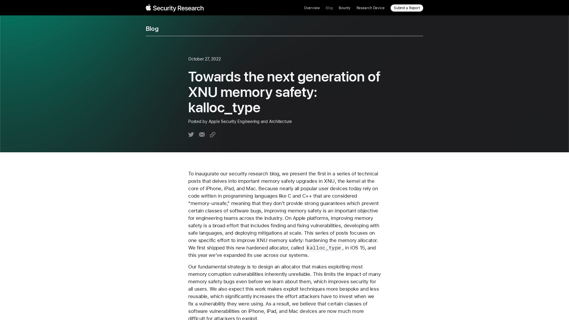Blog - Towards the next generation of XNU memory safety: kalloc_type - Apple Security Research